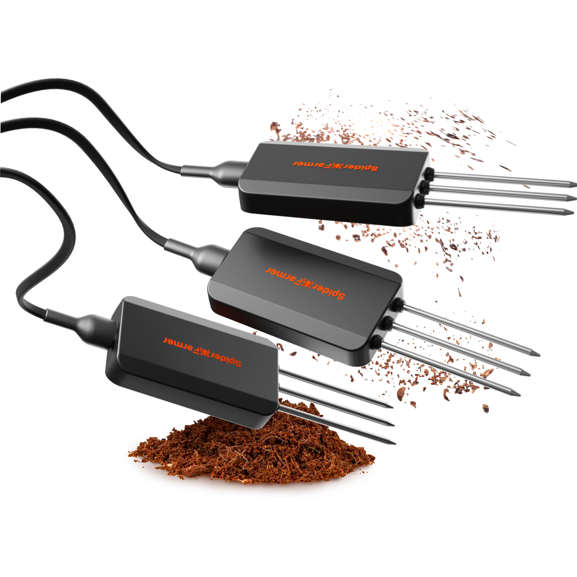Spider Farmer GGS 3-in-1 Sensor Pro 3er-Set für Feuchtigkeit, EC und Temperatur