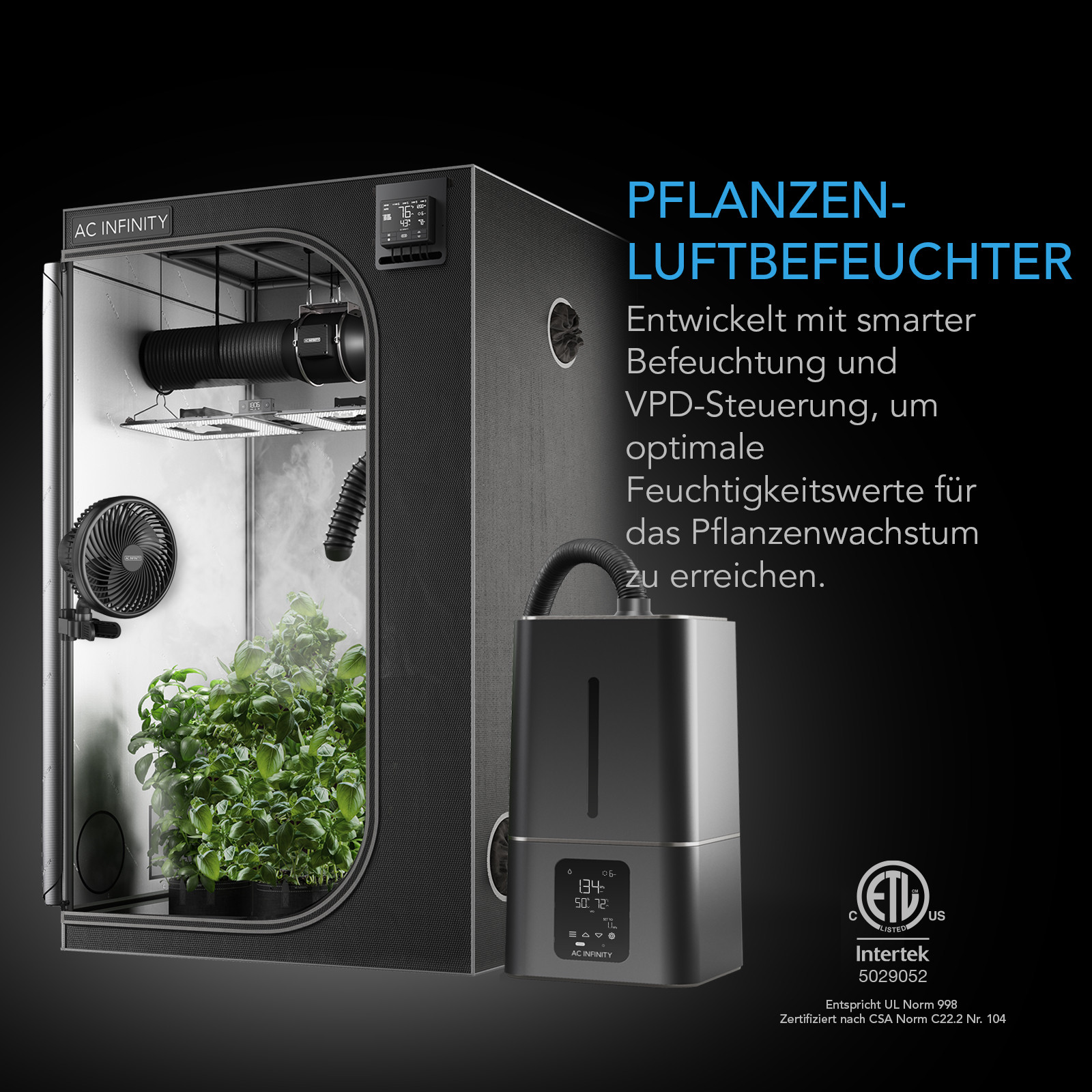 AC Infinity CLOUDFORGE T7 Gen 2 Luftbefeuchter 15 Liter