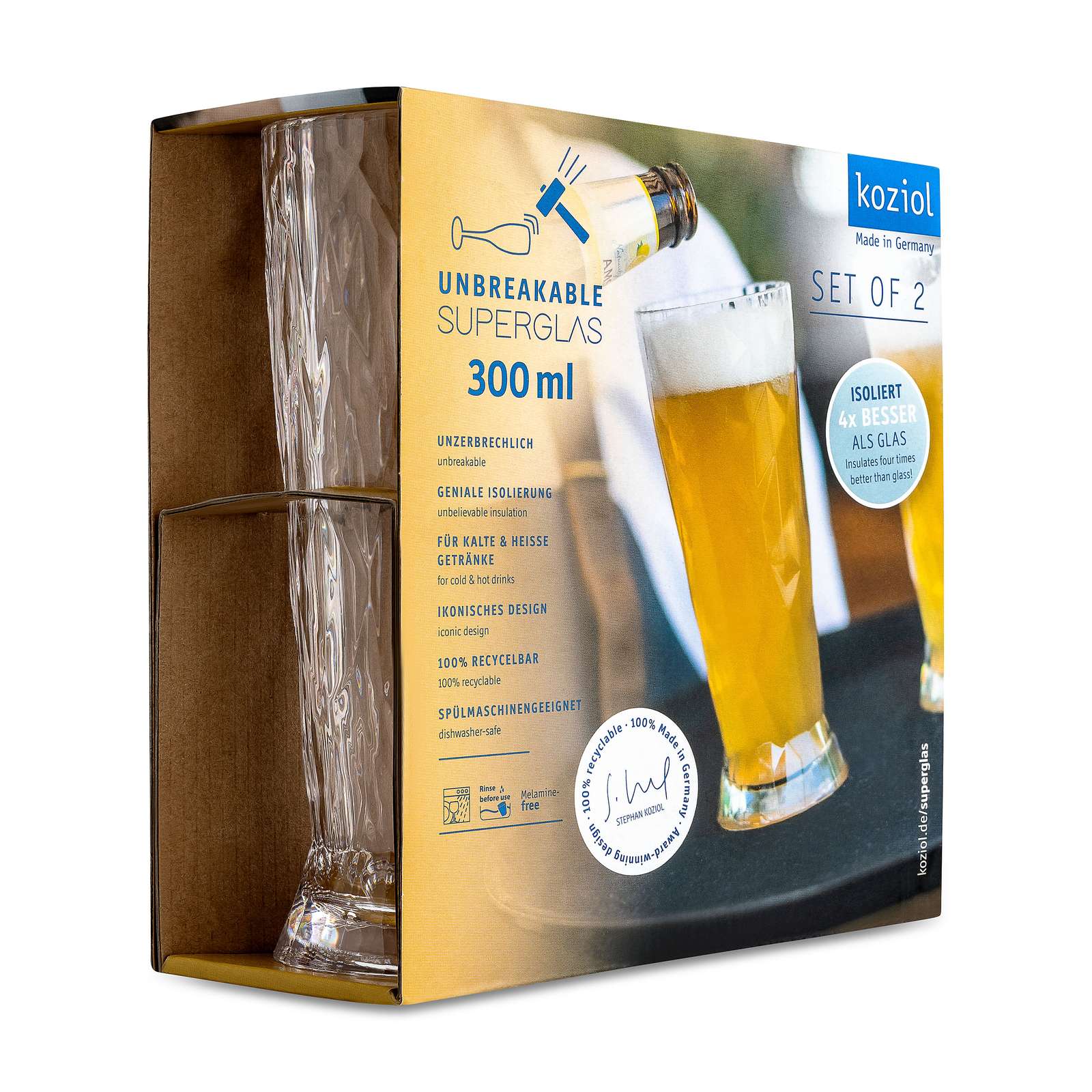Koziol CLUB No. 10 Superglas 300ml 2er-Set 4417535