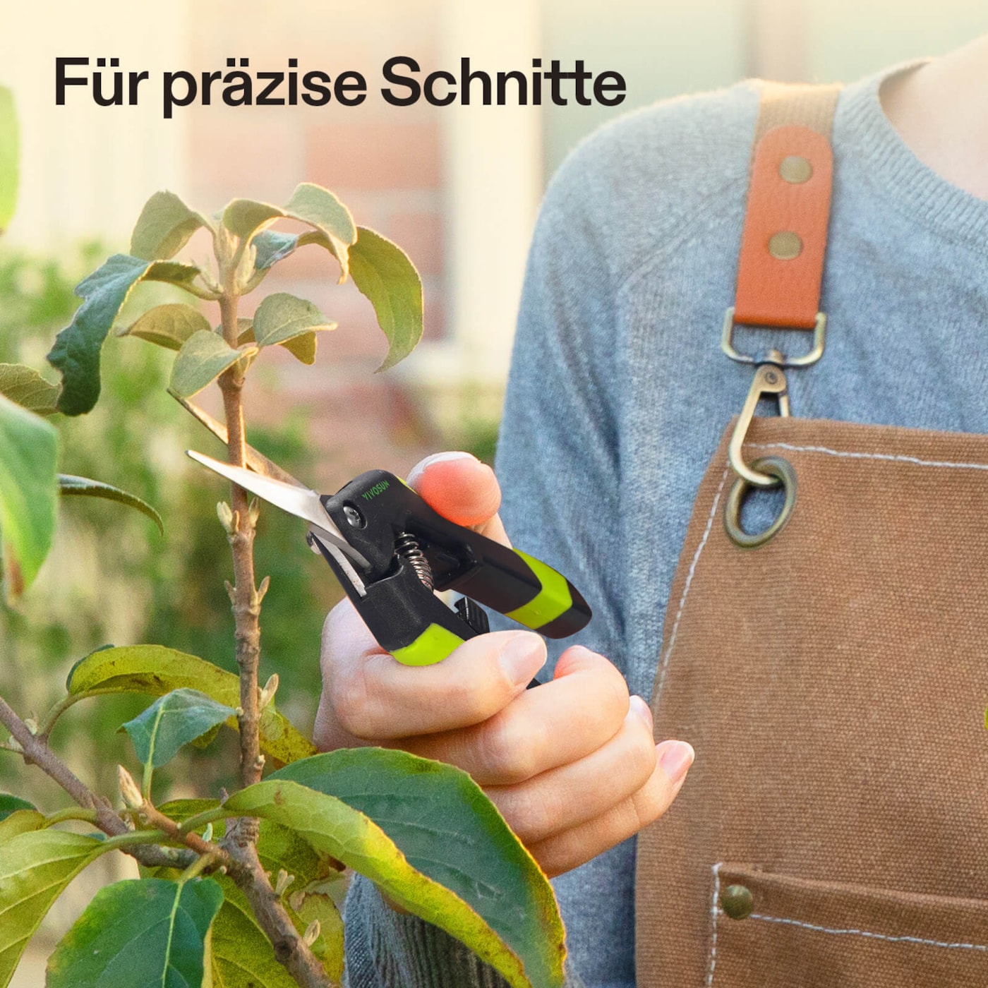 VIVOSUN Gartenschere mit geraden Edelstahlklingen für Ernte, Schnitt und Pflanzenpflege