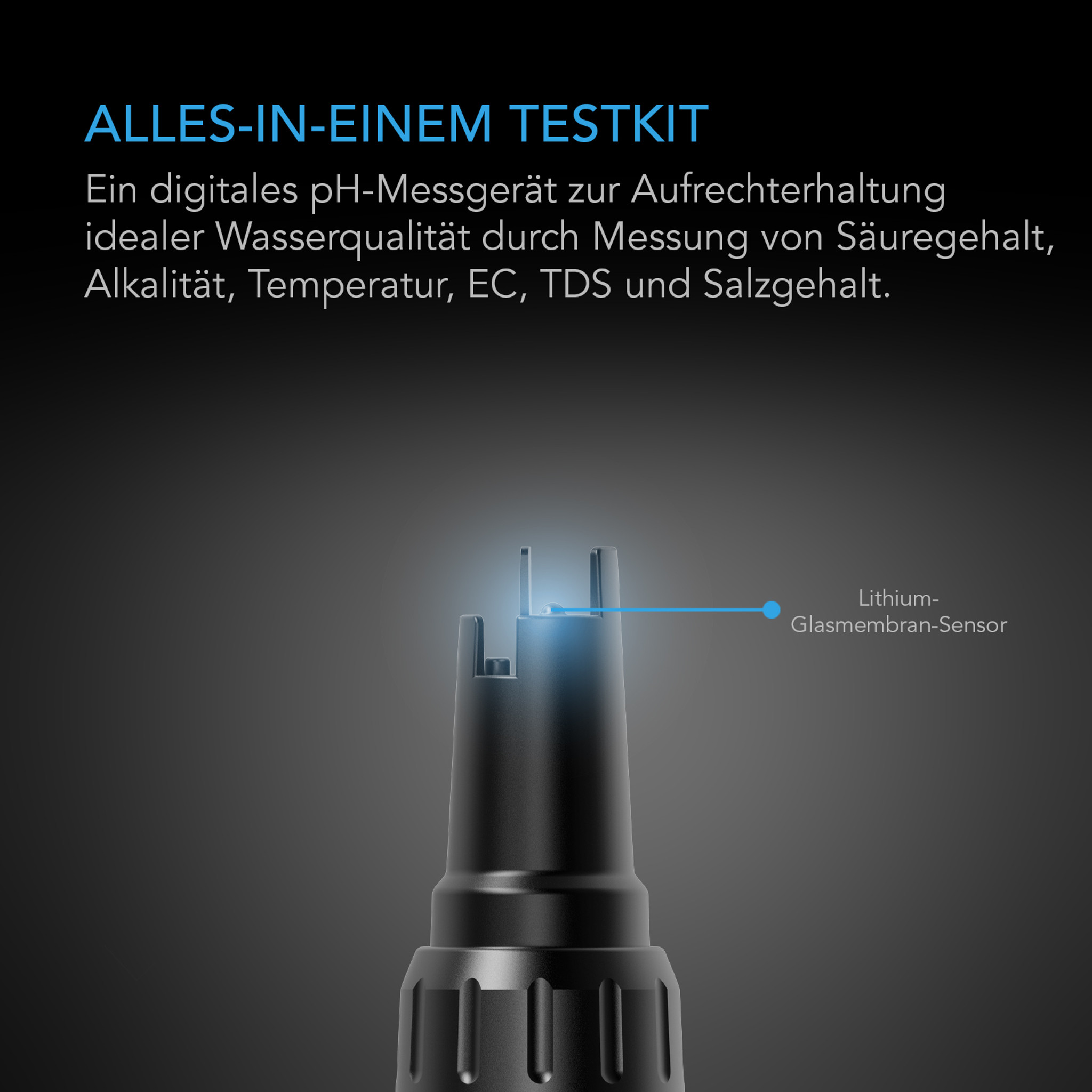 AC Infinity Hydroponic Meter PRO Kit pH und EC Messgerät mit wechselbarer Sonde