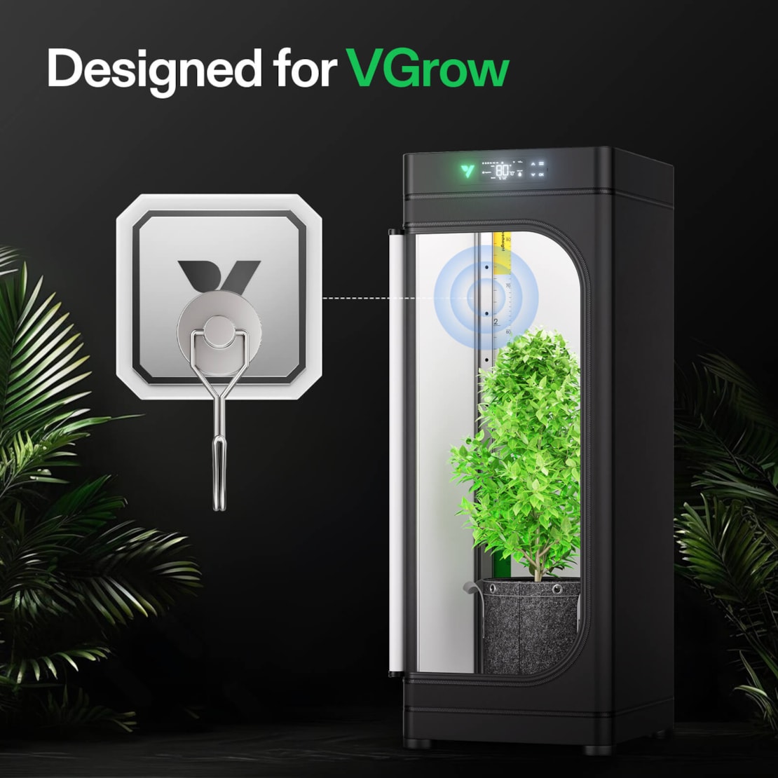 VIVOSUN Zusatzsockel und Magnethaken für VGrow Smart – 4er Set