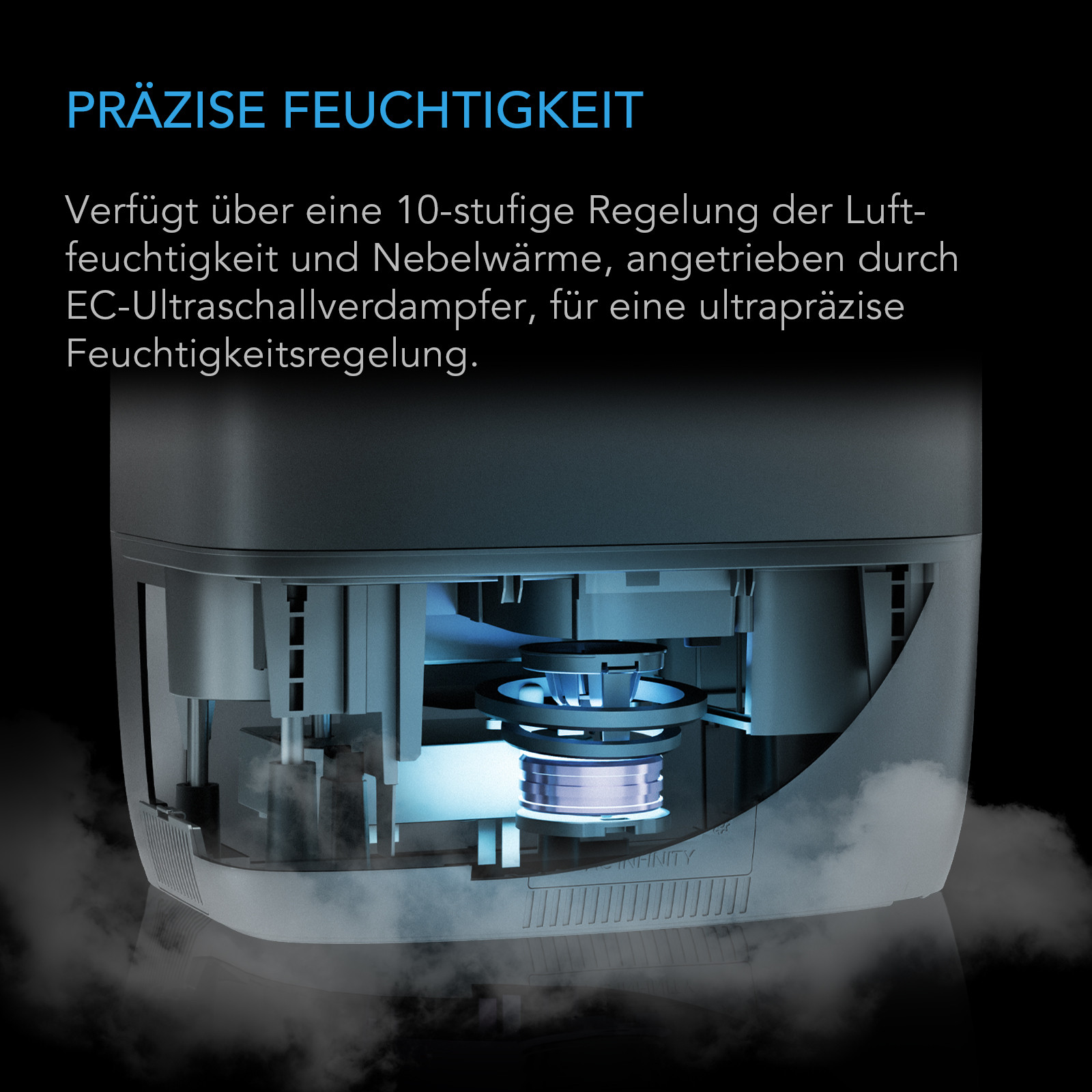 AC Infinity CLOUDFORGE T5 Gen 2 Luftbefeuchter 9 Liter