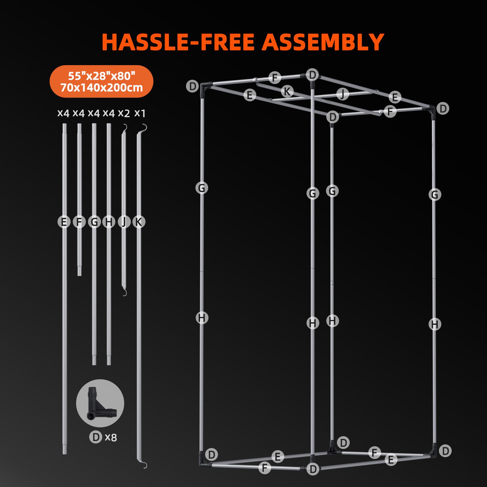 Spider Farmer Komplettset 140×70×200 cm G4500 mit GGS Controller