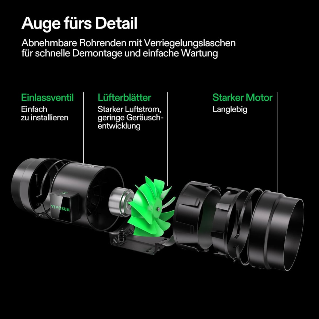 VIVOSUN AeroZesh G8 Smart Luftfiltration Kit 20 cm mit E12-Geschwindigkeitsregler