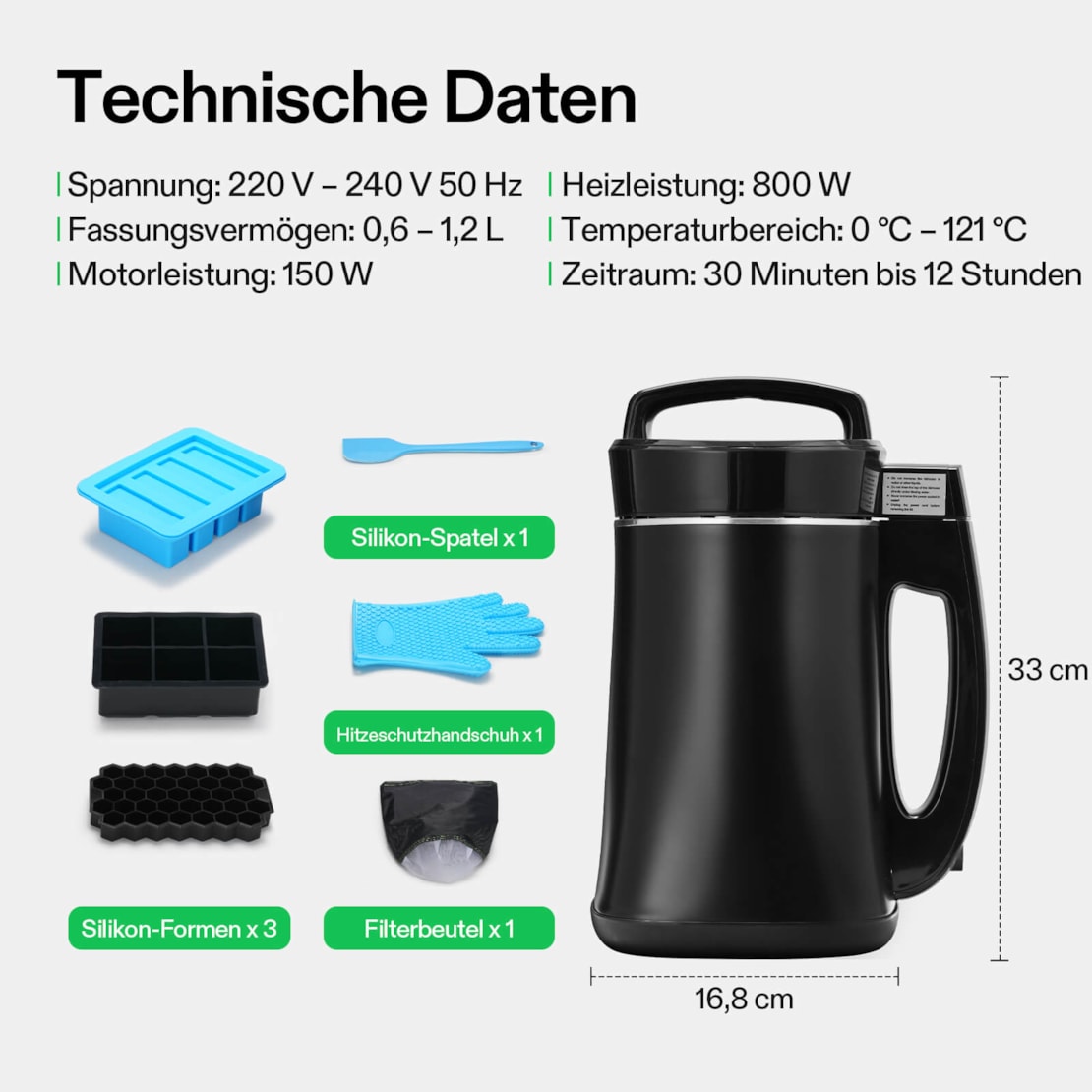 VIVOSUN Kräuter-Infusor mit Decarboxylierer für Butter, Öl, Tinkturen