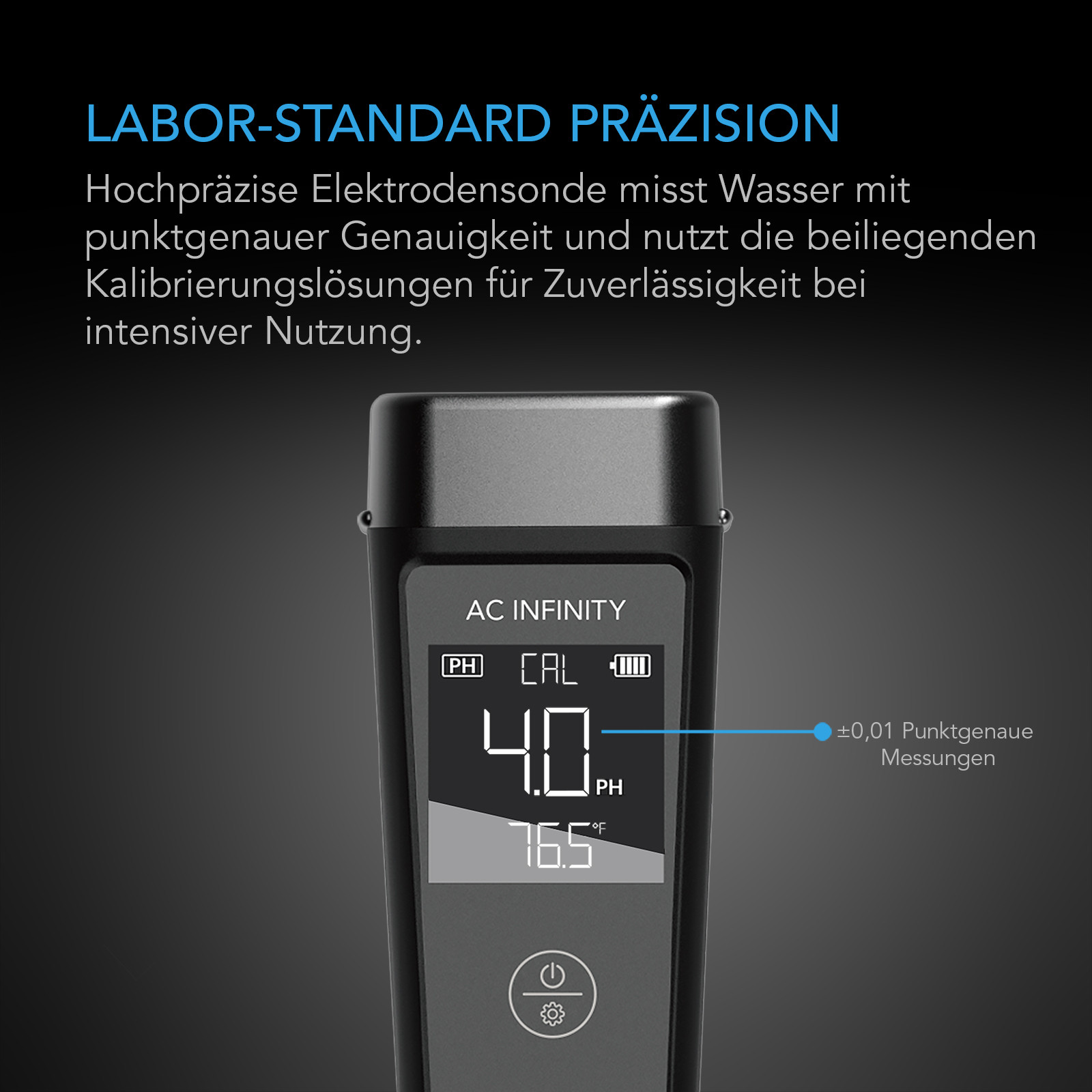AC Infinity pH-Meter PRO Kit Digitaler pH Tester mit austauschbarer Sonde