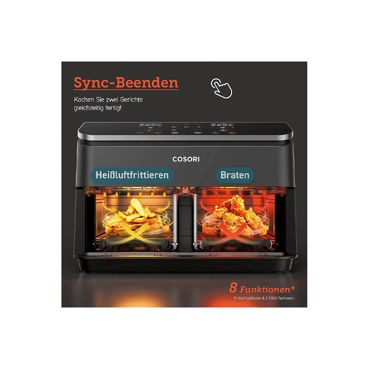 cosori-heissluftfritteuse-dual-basket-caf-r901-aeu-,5l-schwarz