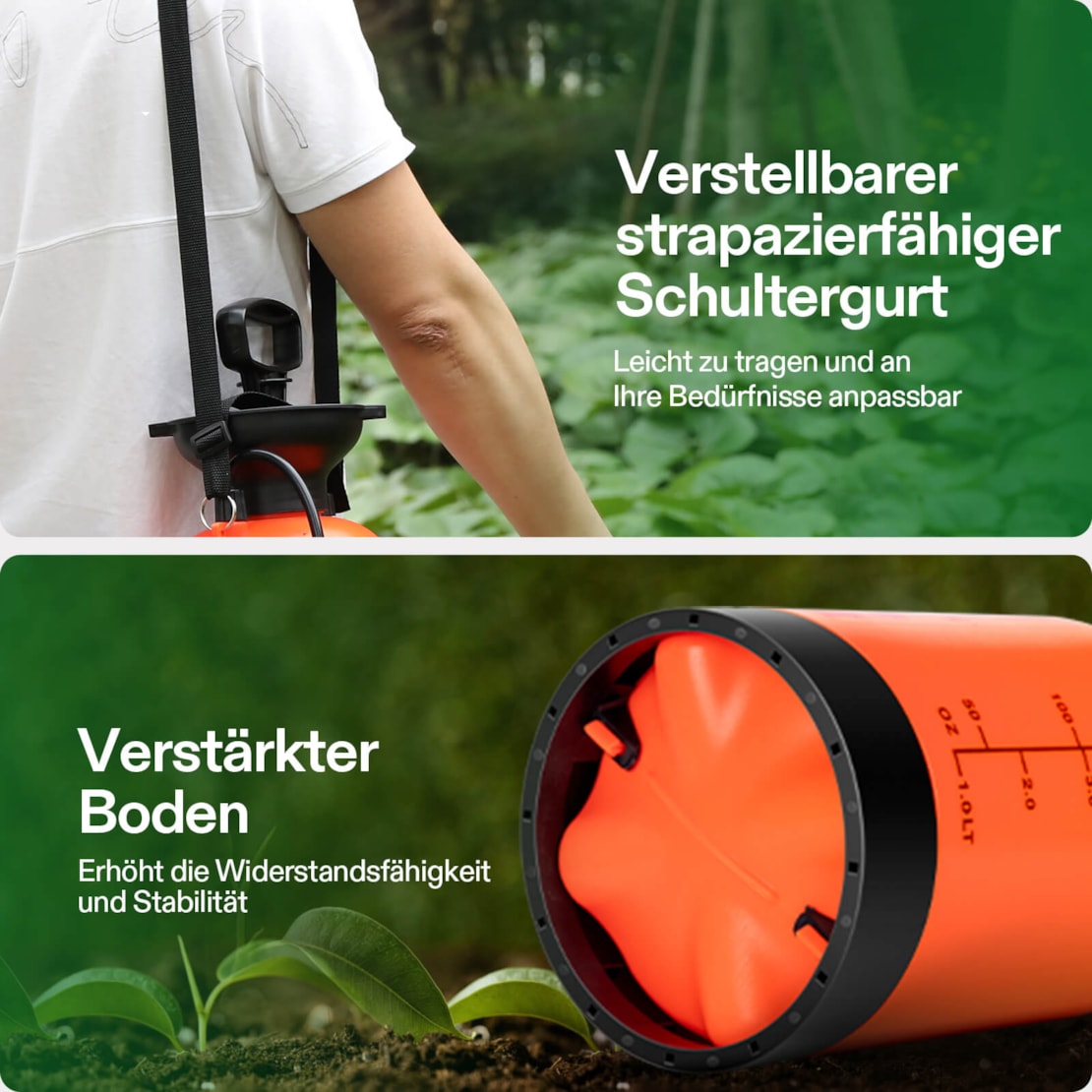 VIVOSUN Pumpendrucksprüher mit verstellbarer Düse 5 Liter