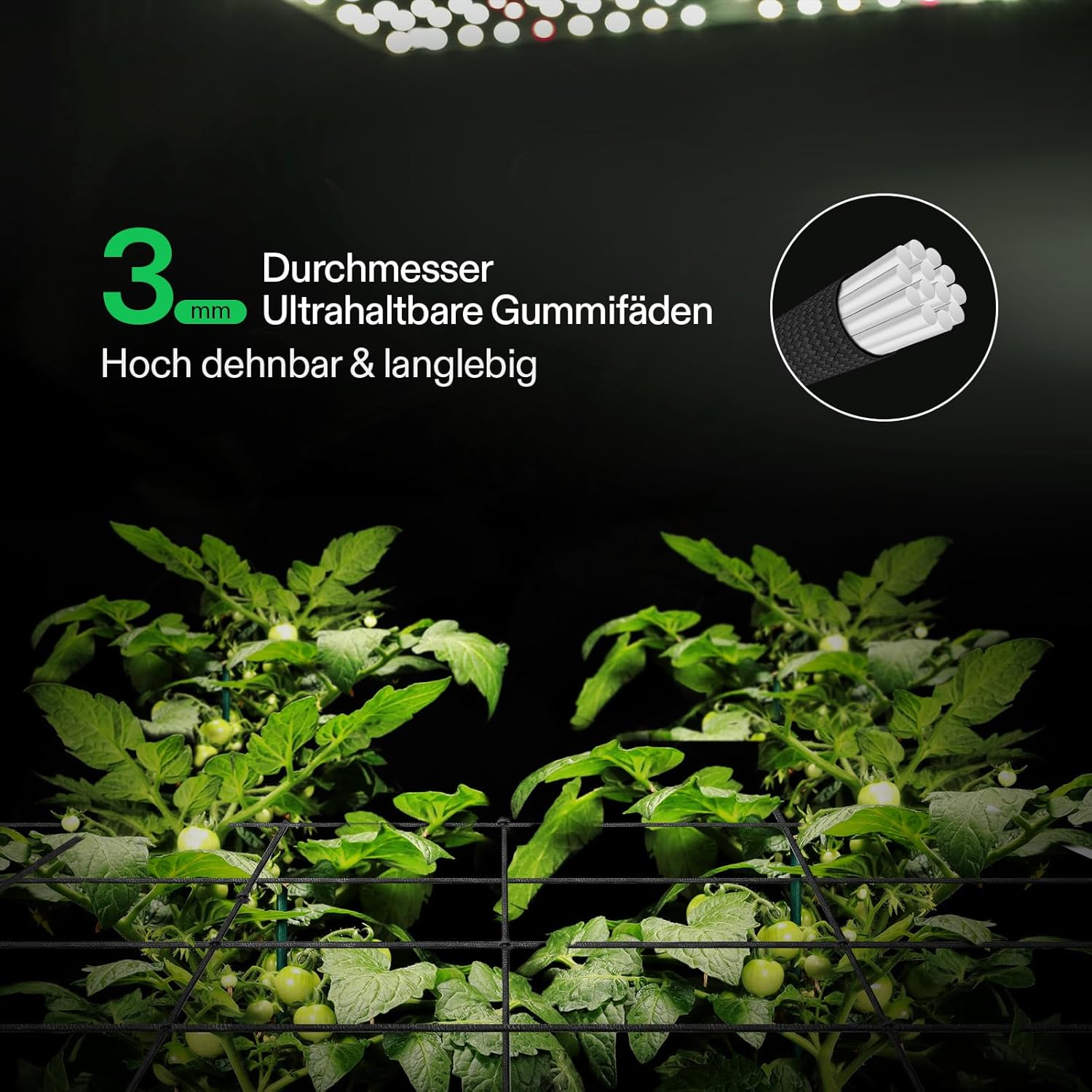 VIVOSUN Trellis Netz 60x60 cm mit 4 Haken
