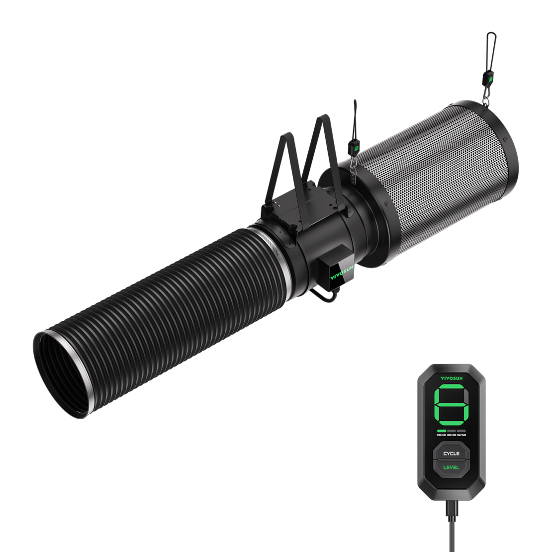 VIVOSUN AeroZesh G8 Smart Luftfiltration Kit 20 cm mit E12-Geschwindigkeitsregler
