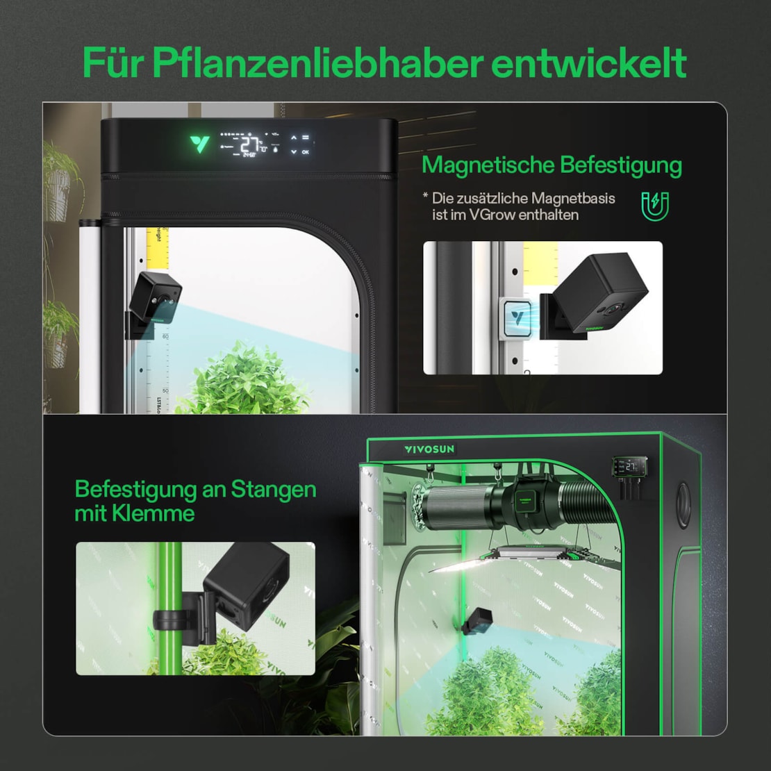 VIVOSUN smarte Grow Kamera C4 mit 2K QHD WLAN