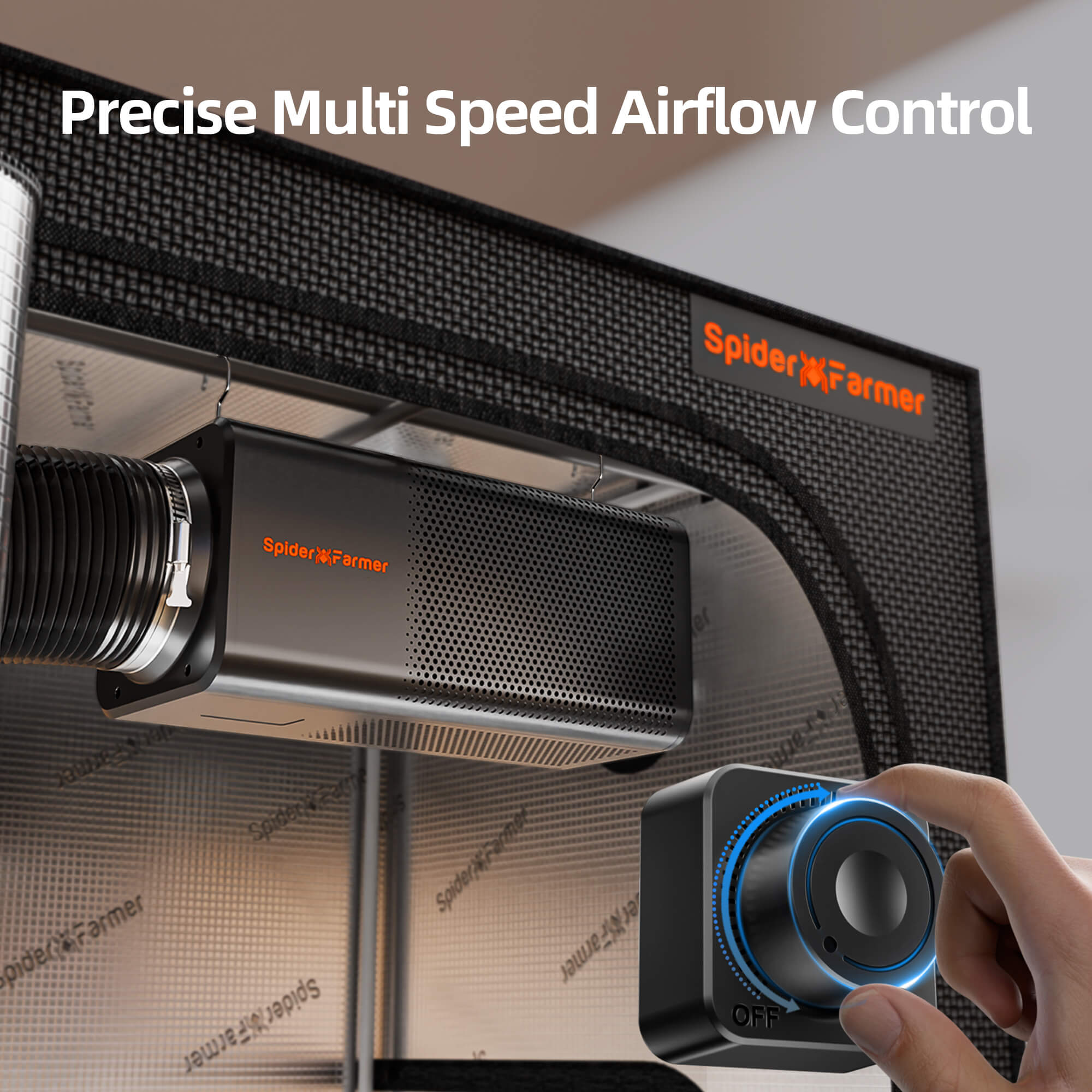 Spider Farmer 2-in-1 Abluftsystem 150 mm mit Drehzahlregler