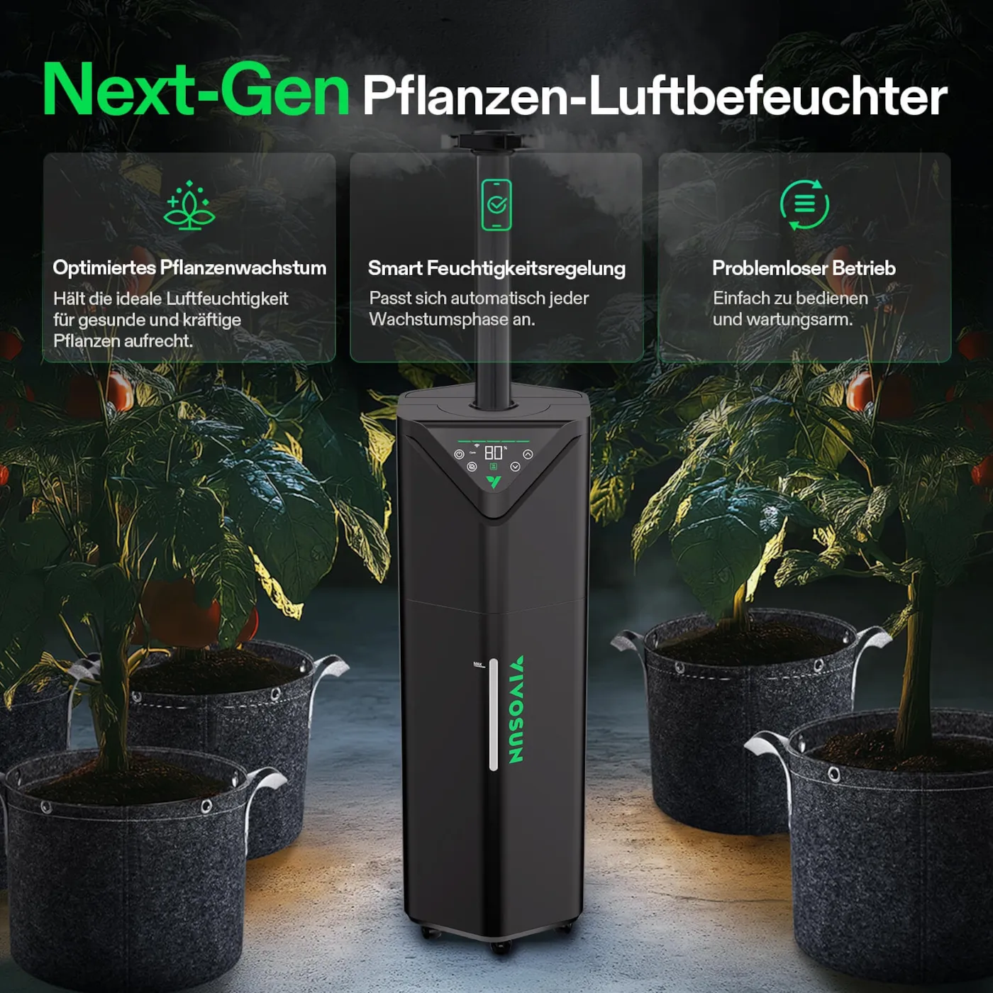 VIVOSUN AeroStream H19 Intelligenter Luftbefeuchter 19 L