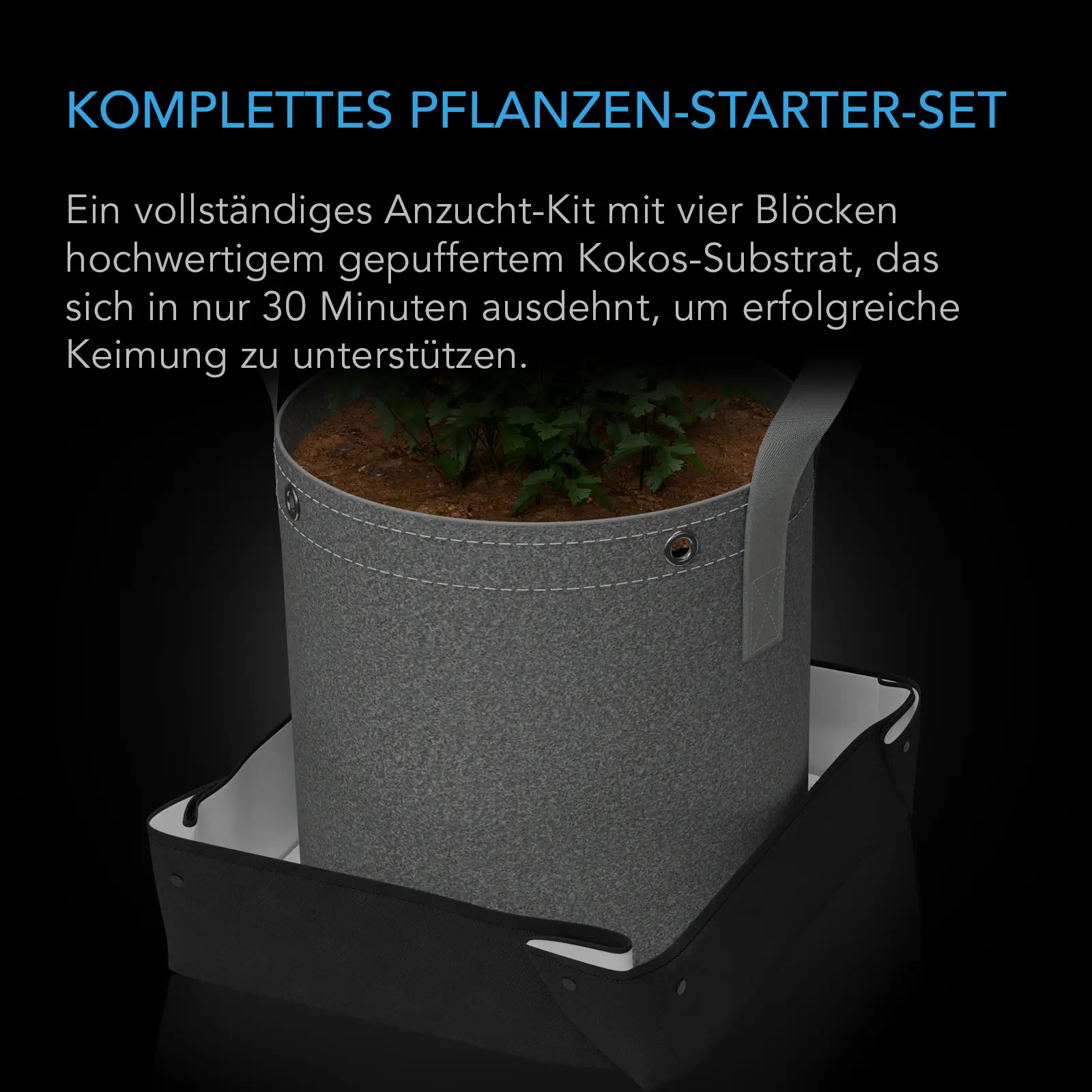 AC Infinity Kokossubstrat Kit 2 Pflanzen Starter Set