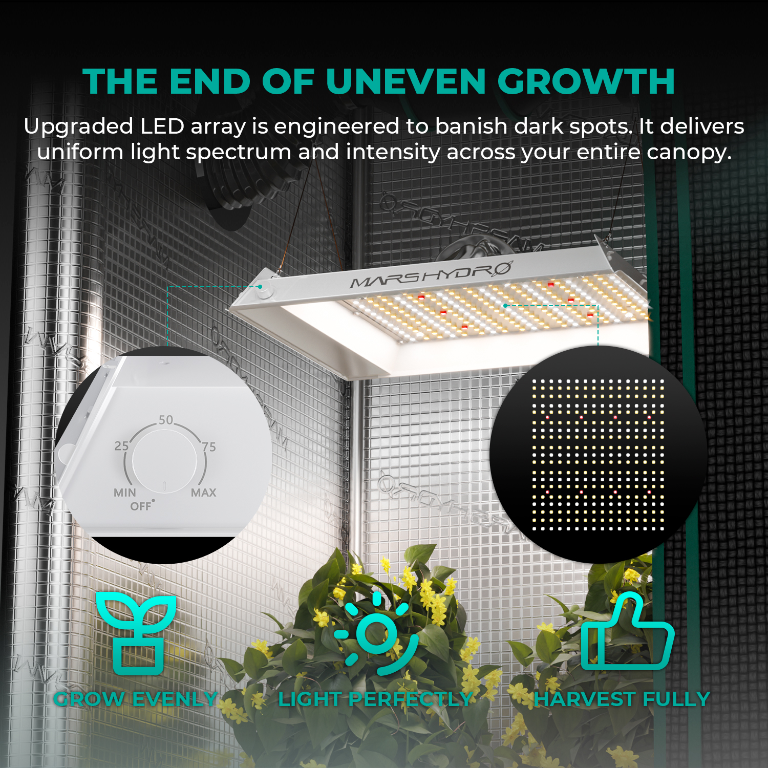 Mars Hydro TS600 Growbox Komplettset 100W LED 60x60x140 cm