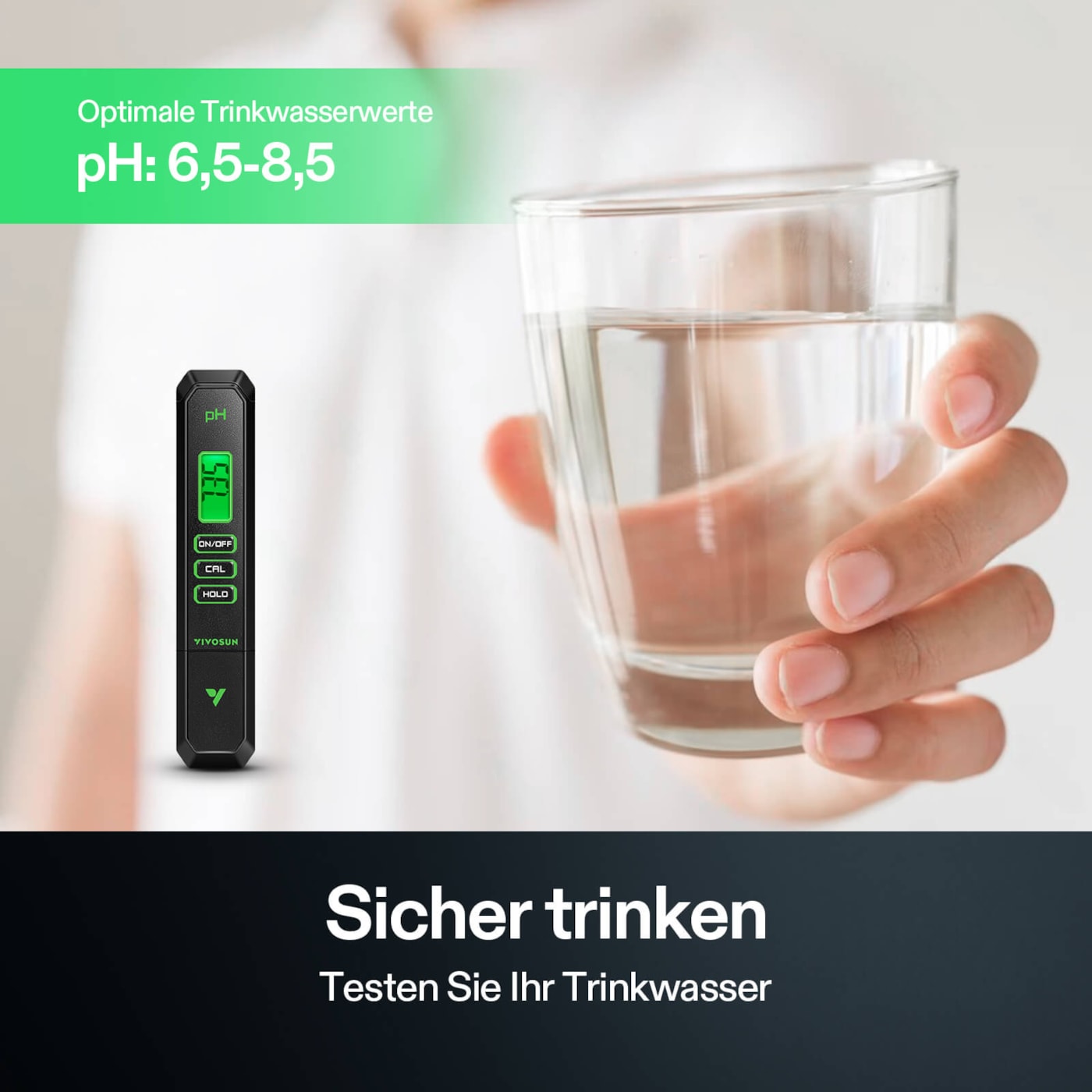 Hinweis zur Kalibrierung des VIVOSUN pH-Testers vor Gebrauch oder nach längerer Lagerung