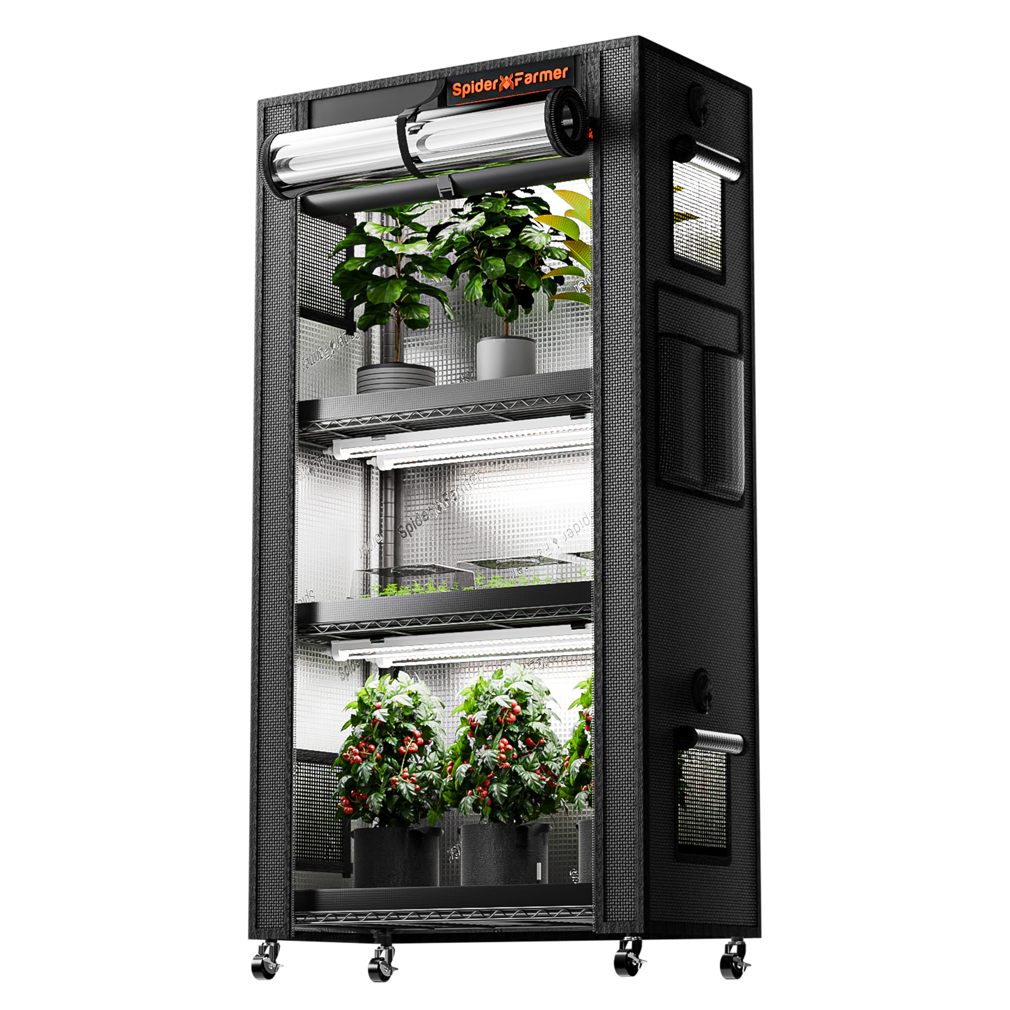 Spider Farmer Anzucht/Stecklinge Komplettset (70x35x150 cm) 108 Watt
