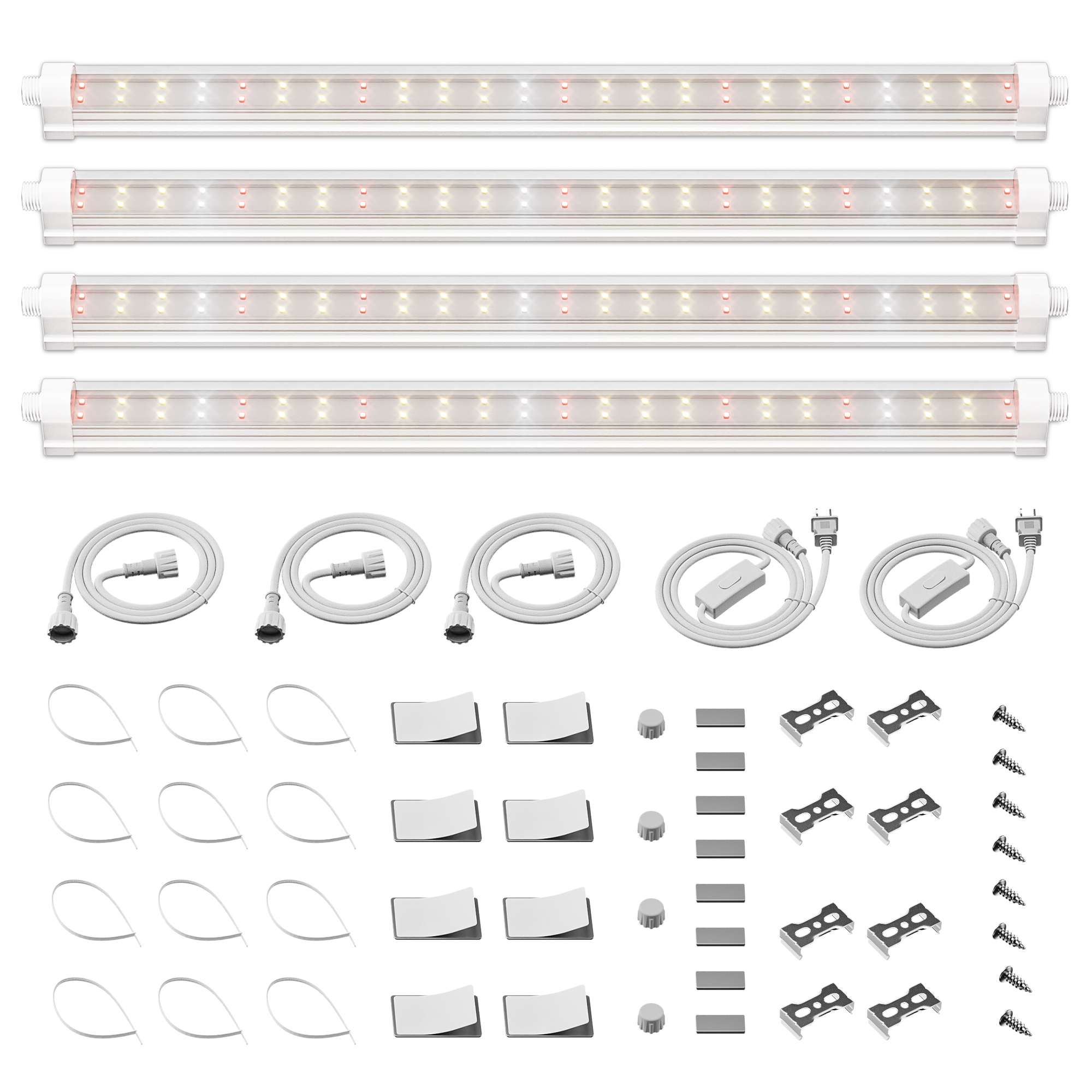 Spider Farmer GlowBar 10 LED Pflanzenlicht-Leisten 40 W 4er-Set