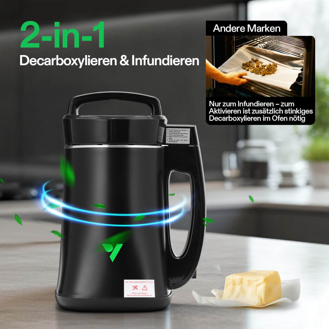 VIVOSUN Kräuter-Infusor mit Decarboxylierer für Butter, Öl, Tinkturen