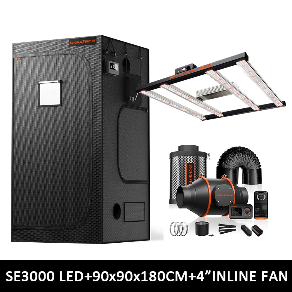 Spider Farmer Komplettset 90×90×180 cm SE3000 EVO mit GGS Controller