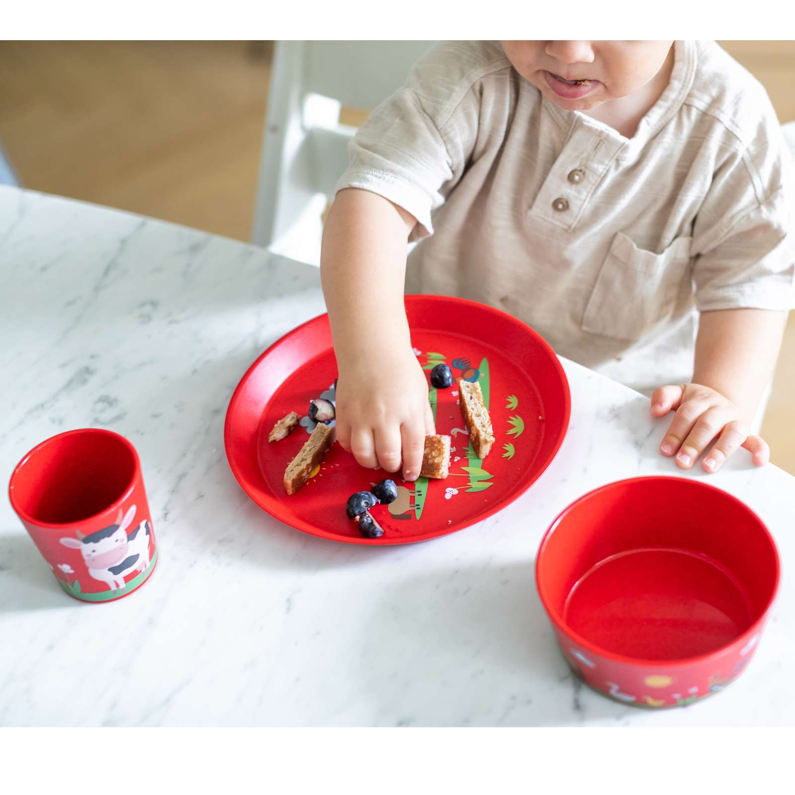 Koziol CONNECT FARM Kleiner Teller + Schale + Becher 3er-Set 1430676