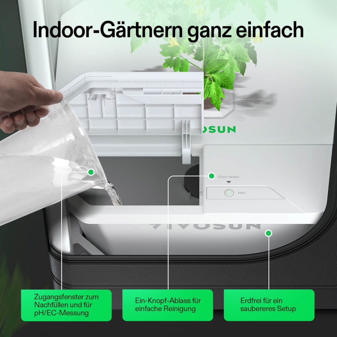 VIVOSUN VGrow DWC Hydroponisches Anzuchtsystem 15 L