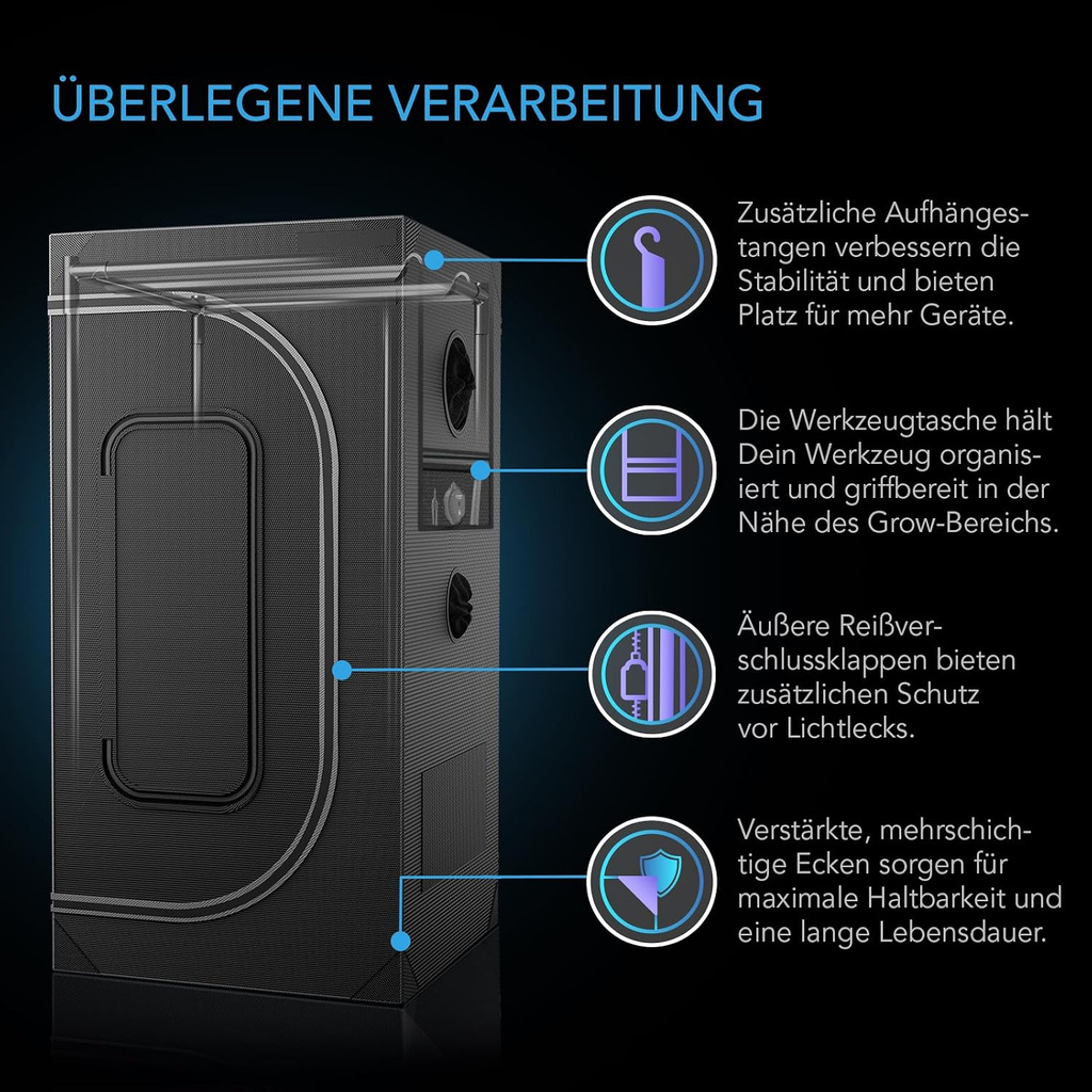 AC Infinity CLOUDLAB 632D 2-in-1 Advance Grow Zelt 90x60x180 cm