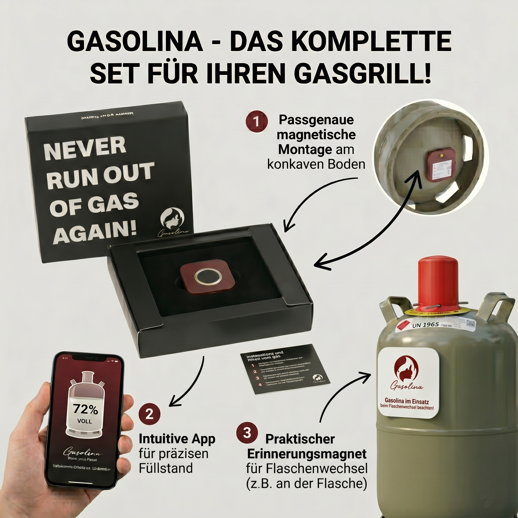 Gasolina Gasflaschen-Füllstandsensor