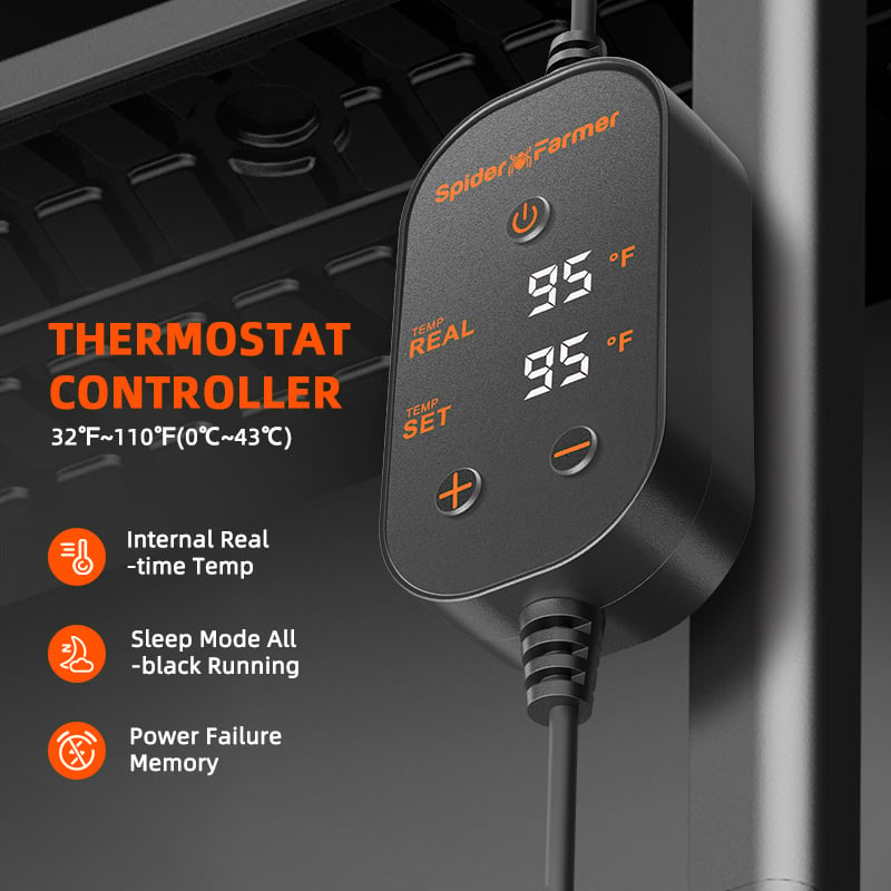 Spider Farmer Heizmatte 52x25 cm mit Thermostat 20W