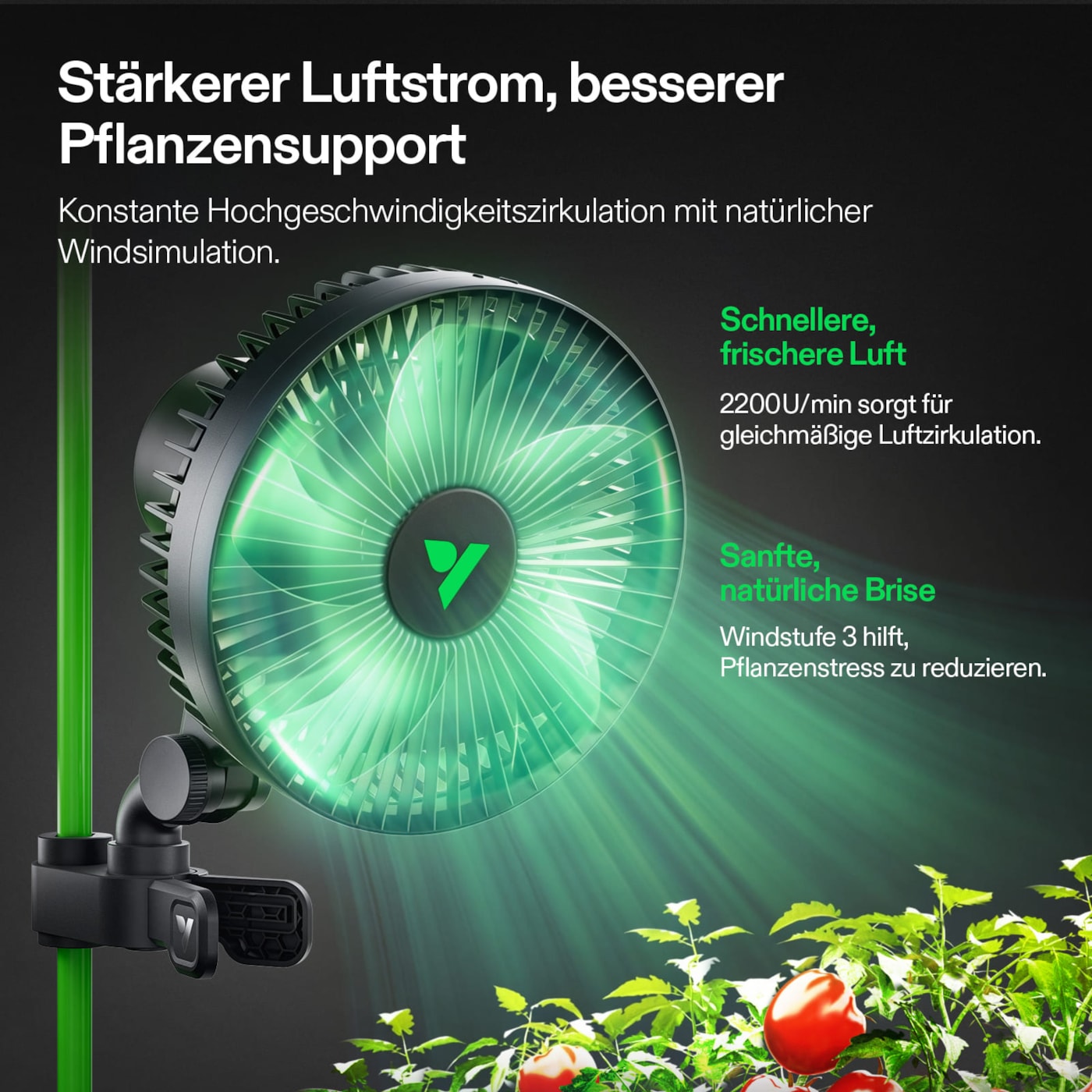 VIVOSUN AeroWave A6 Clip-Ventilator Ø 15 cm 2 Stück
