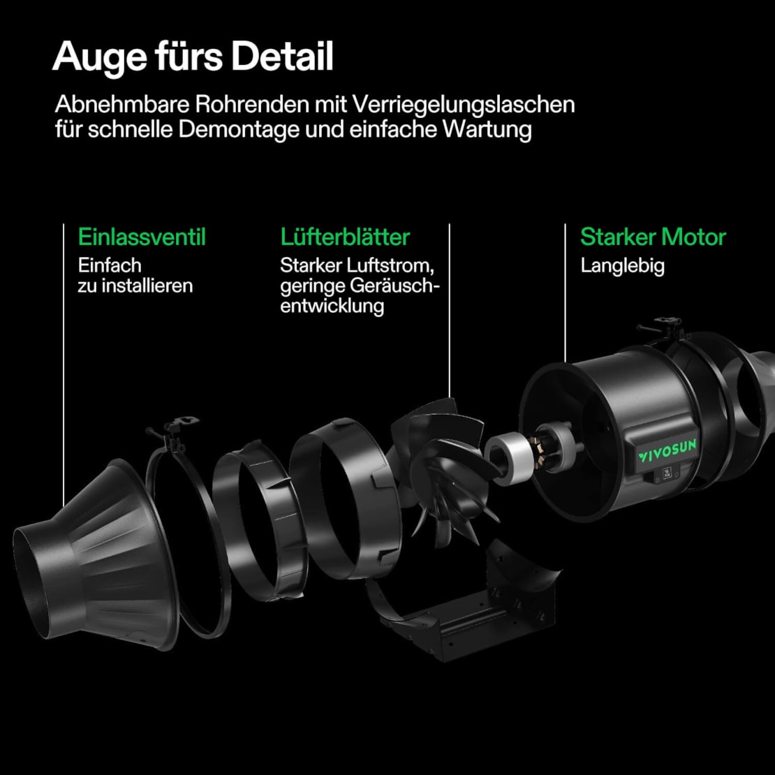 VIVOSUN AeroZesh T4 Smart Luftfiltration Kit 10 cm mit E12-Geschwindigkeitsregler