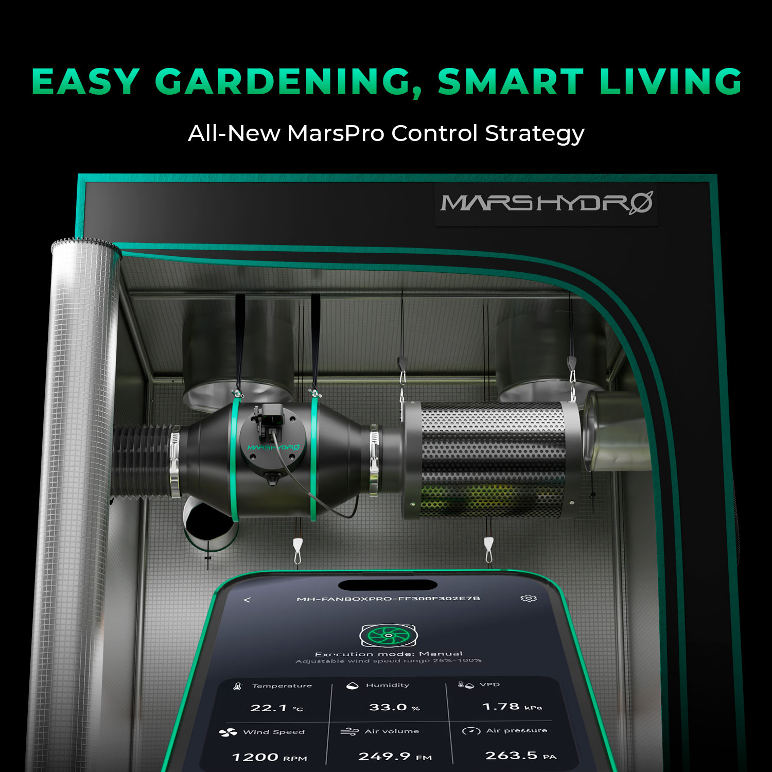 Mars Hydro iFresh 6" Abluft Komplettset 150 mm bis 686 m³/h