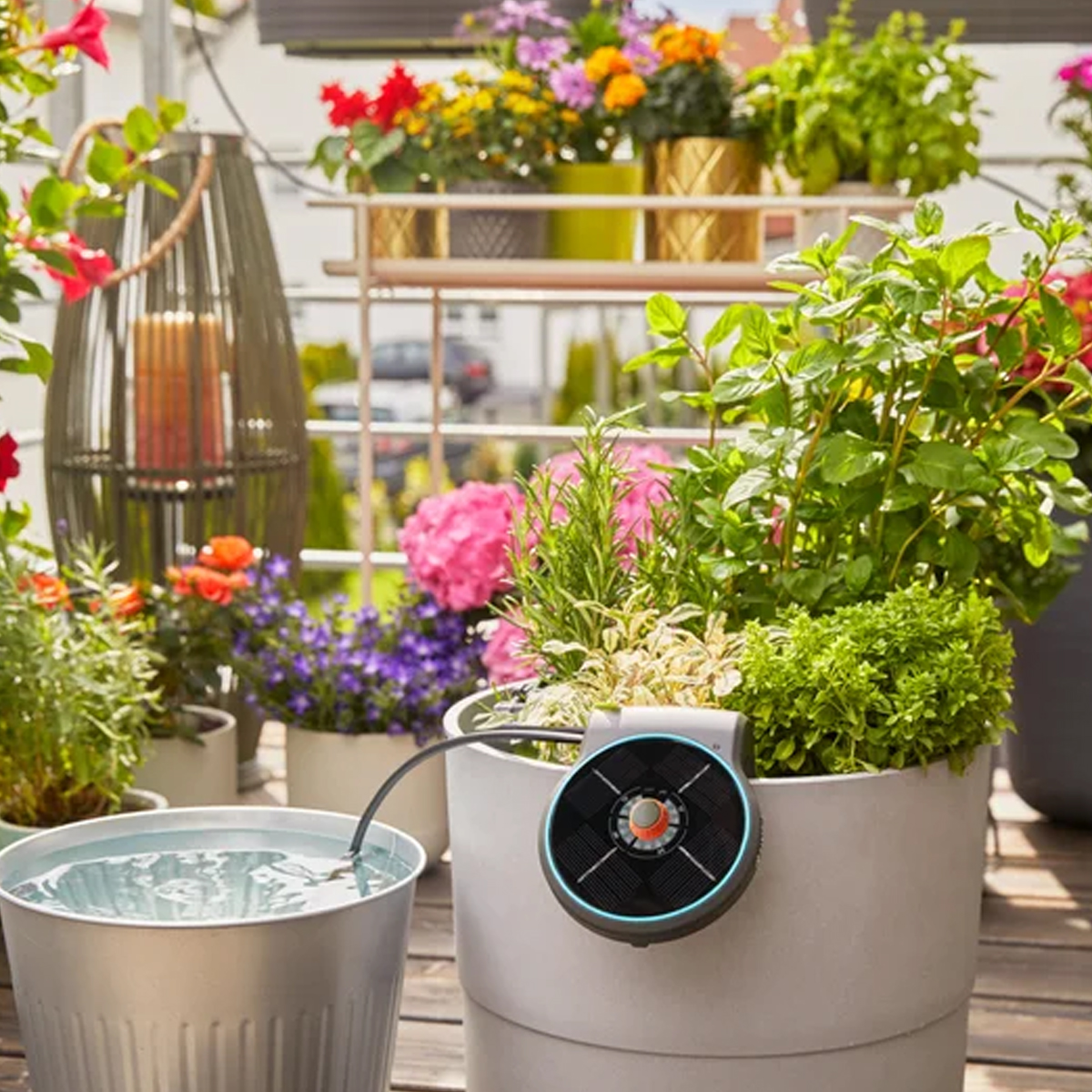 Gardena Solar-Bewässerung AquaBloom Set GA220-0263 – automatisches Bewässerungssystem mit Solarenergie
