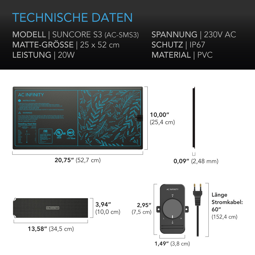 SUNCORE S3 technische Daten