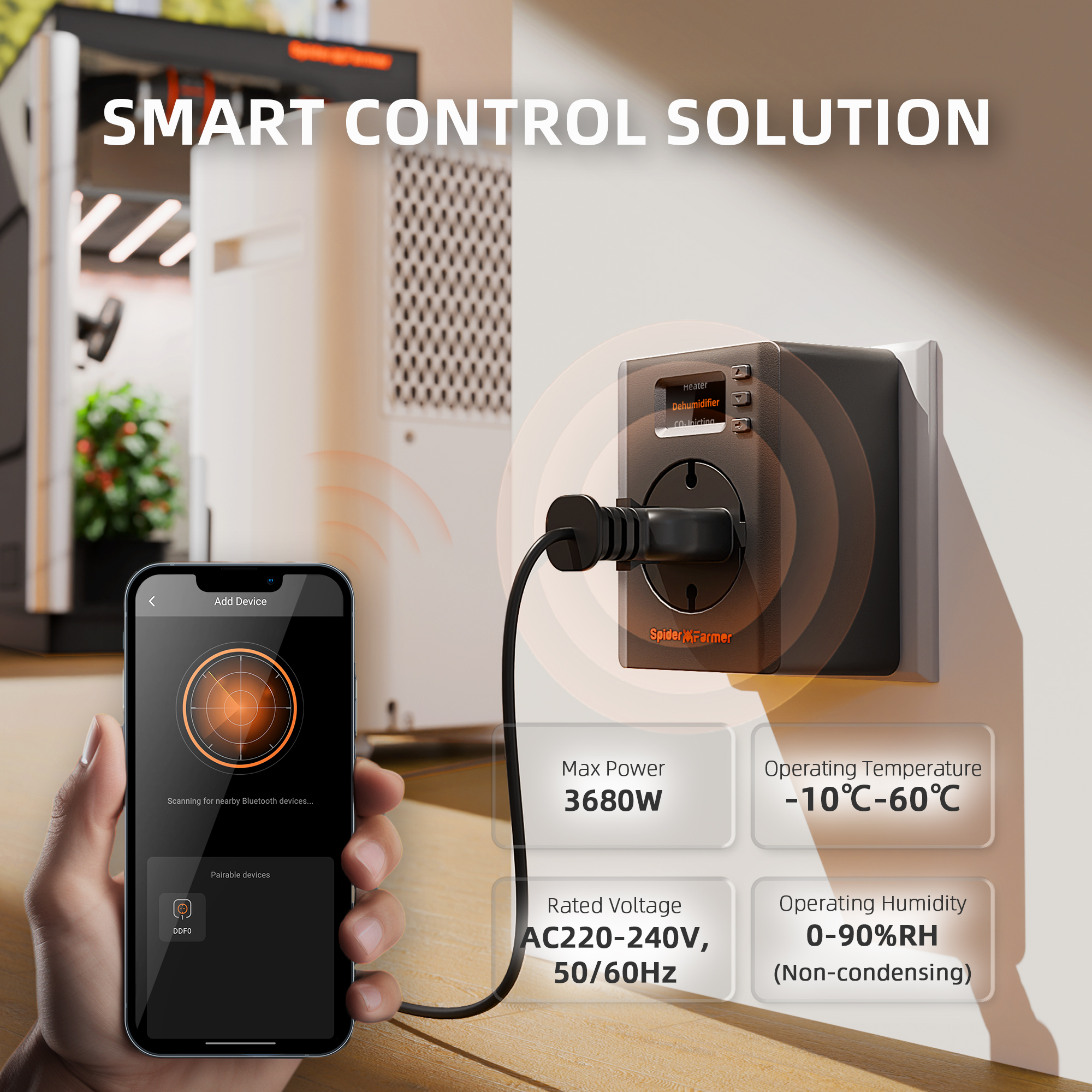 Spider Farmer S-Station Smart-Steckdose mit App-Steuerung