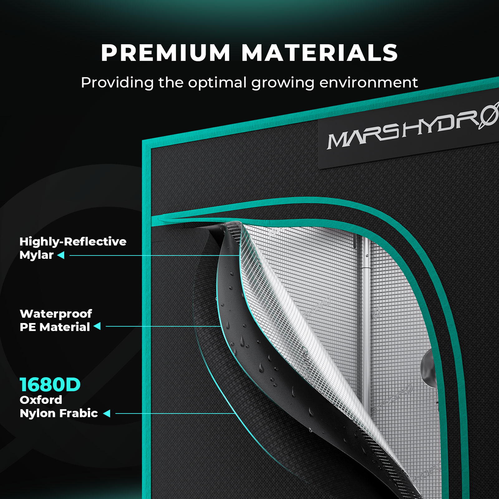 Mars Hydro TS1000 Growbox Komplettset 150W LED 80x80x160 cm