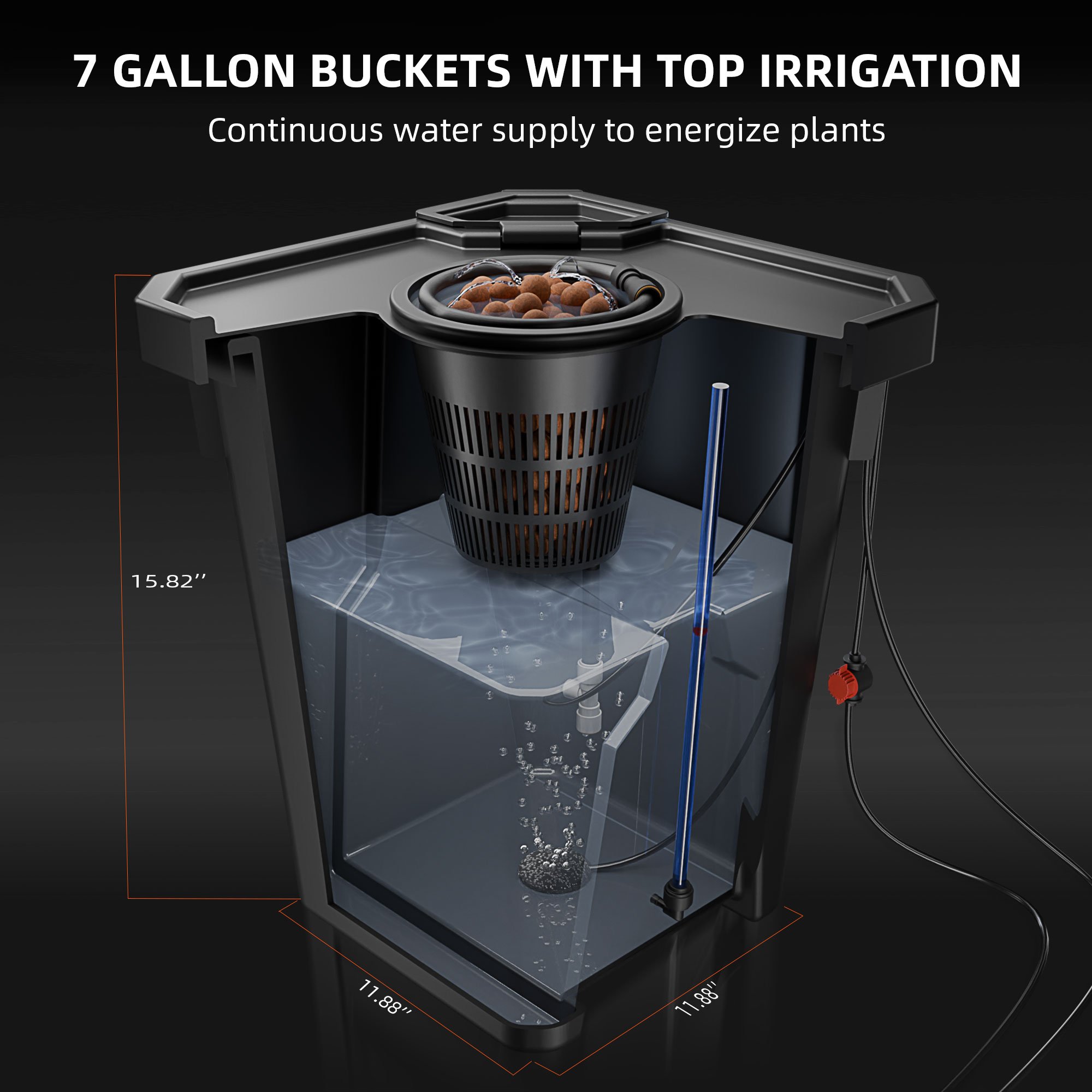 Spider Farmer Tiefwasserkultur (DWC) Hydroponik-System mit 2 Töpfen