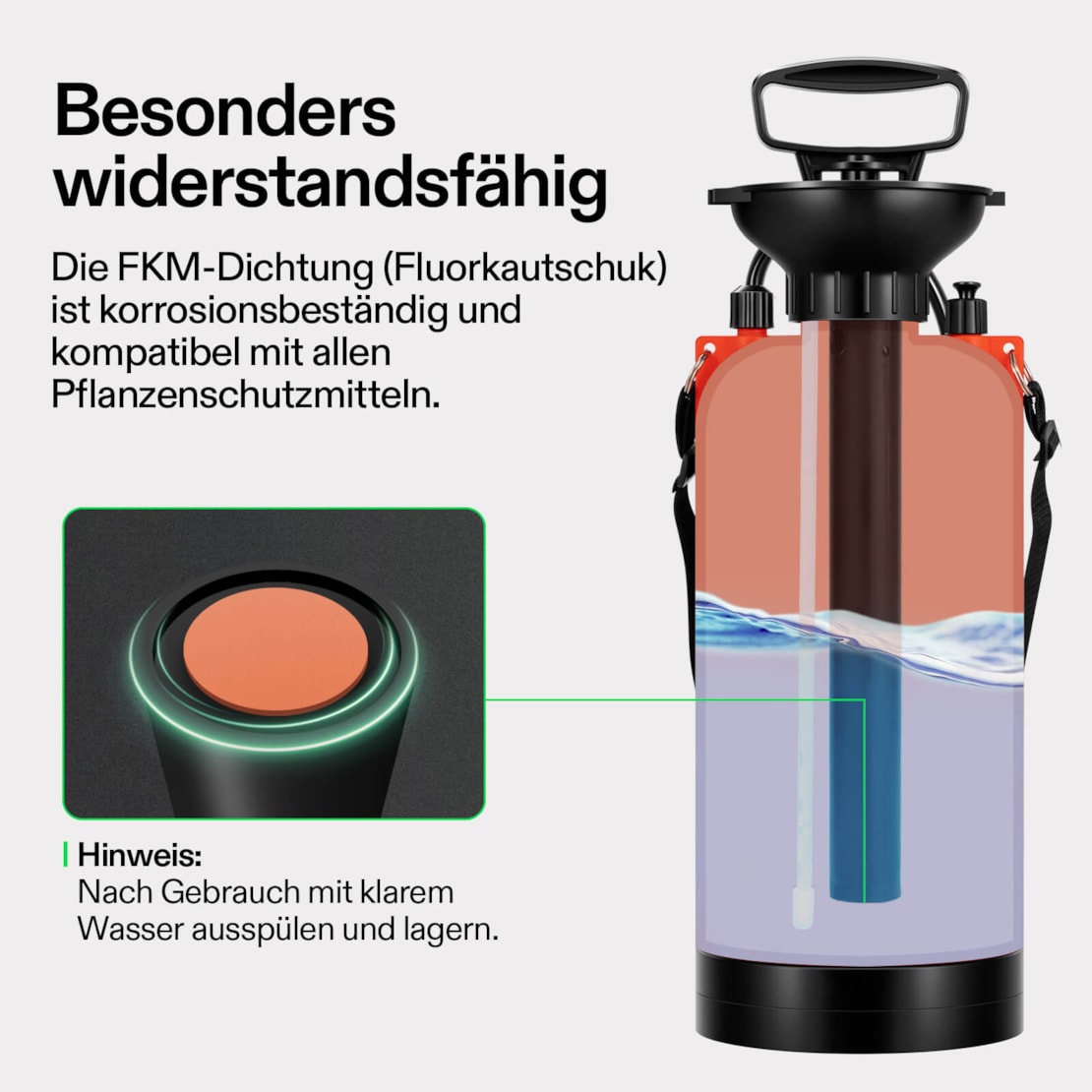 VIVOSUN Pumpendrucksprüher mit verstellbarer Düse 5 Liter
