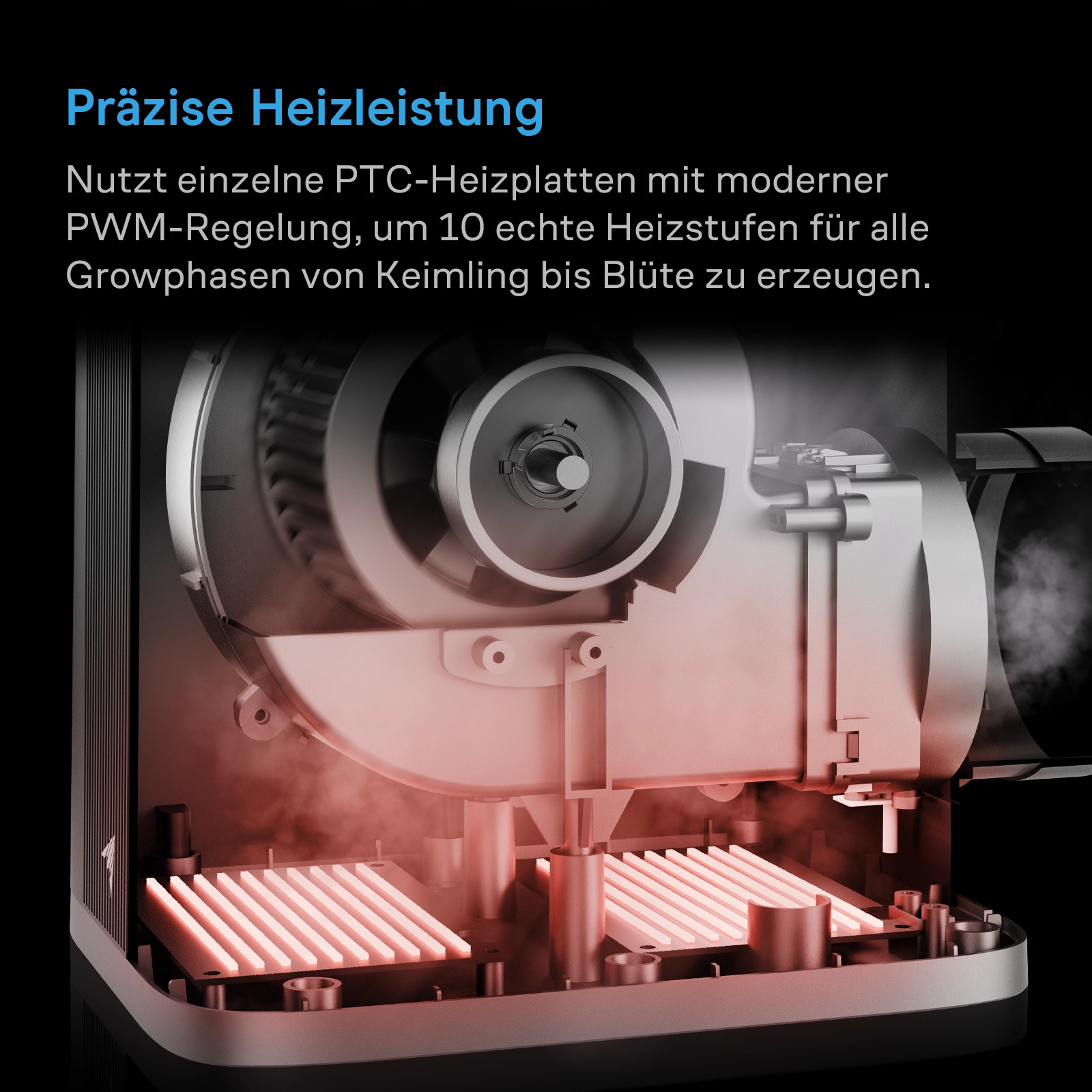 AC Infinity Thermoforge T7, Heizgerät für Pflanzen, intelligente VPD-Steuerung