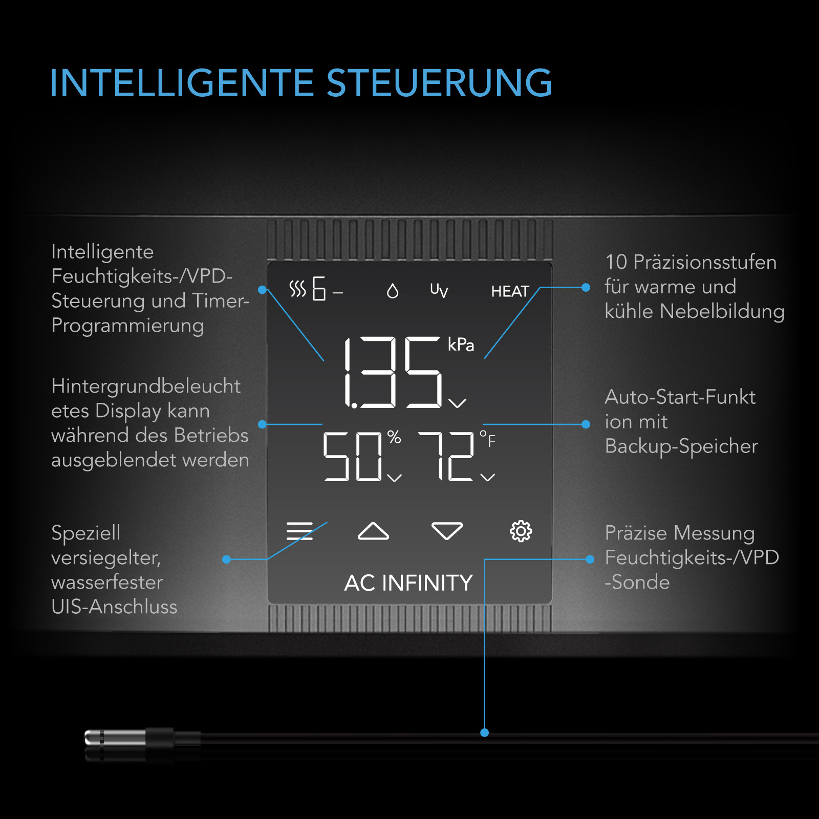 AC Infinity CLOUDFORGE T5 Gen 2 Luftbefeuchter 9 Liter
