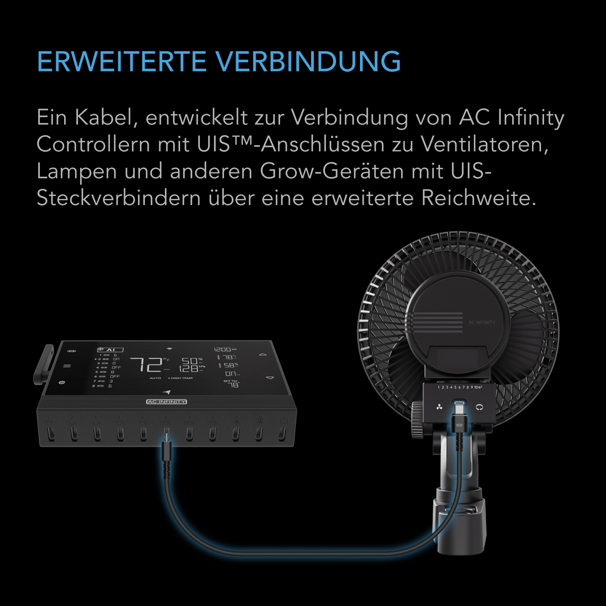 AC-Infinity-UIS-UIS-ExtensionCord-DE-Fuer-AI-Controller-Verbindung