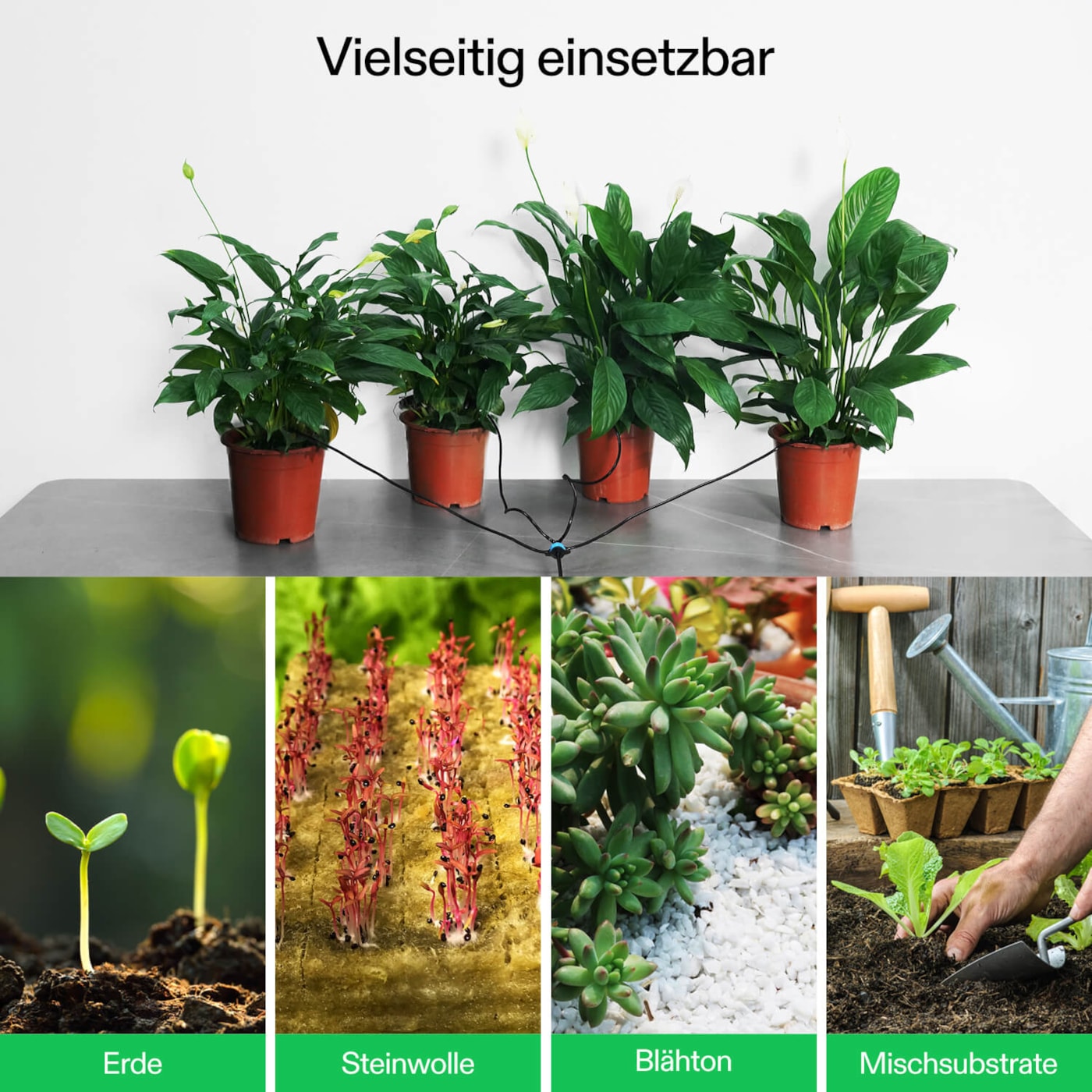VIVOSUN FlexFeed 15W Tropfbewässerungs-Kit – 8 Tropfer