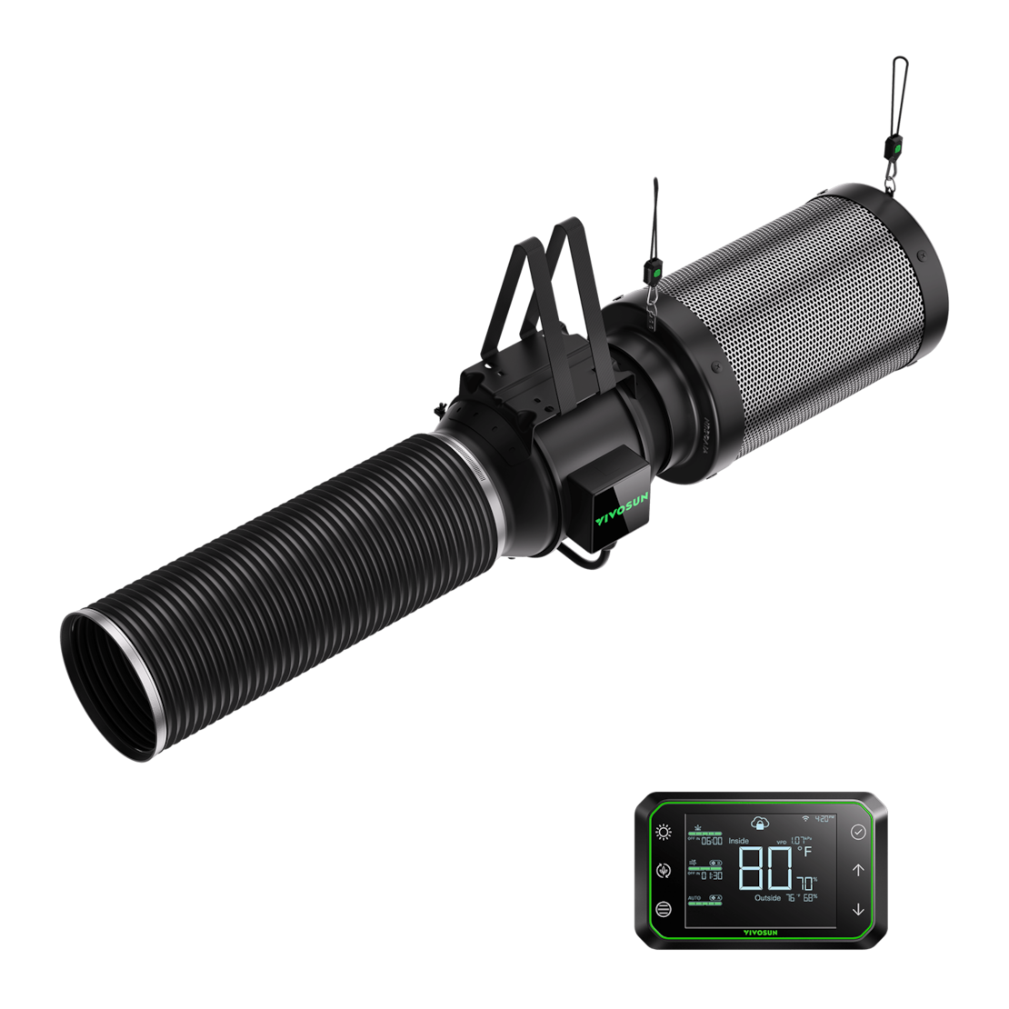 VIVOSUN AeroZesh G6 Smart Luftfiltration Kit 15 cm mit E42A Controller
