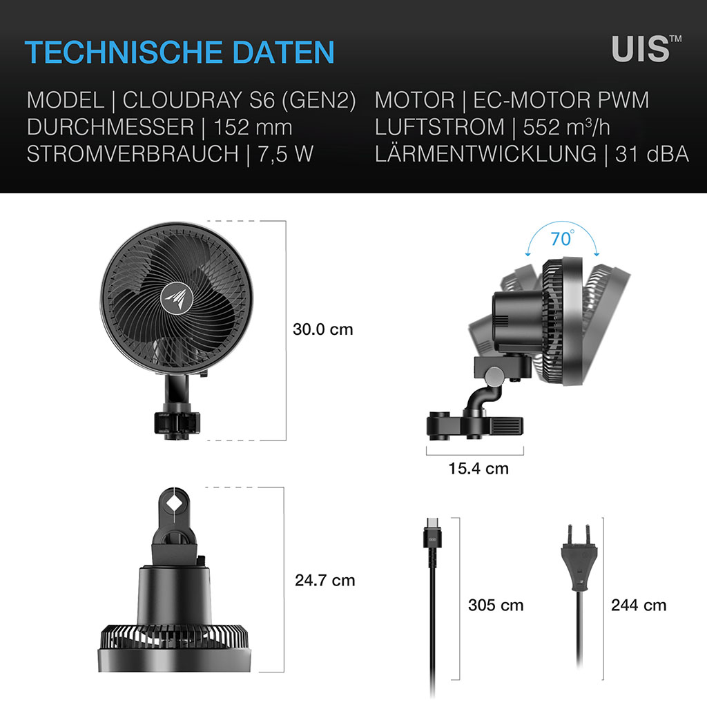 ac-infinity-cloudray-s6-oszillierender-grow-zelt-clip-ventilator-gen-ec-motor-mm-technische-daten