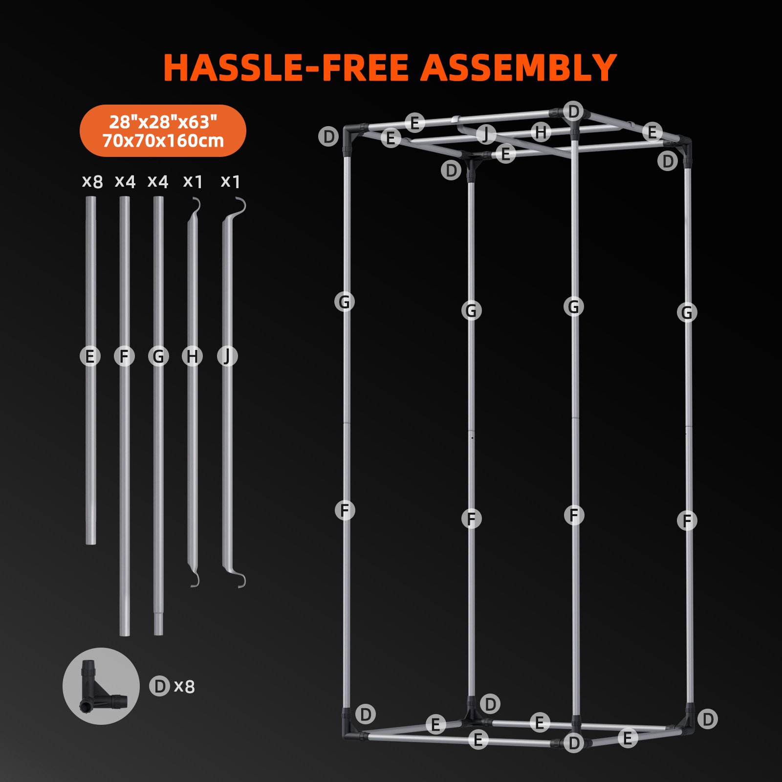 Spider Farmer Growbox 70x70x160 cm