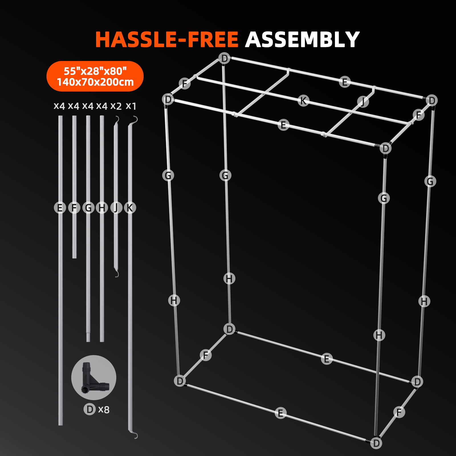 Spider Farmer Growbox 140x70x200 cm
