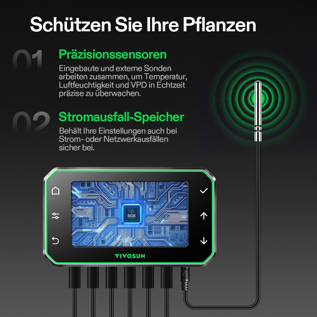 VIVOSUN AeroZesh G8 Smart Luftfiltration Kit 20 cm mit E42A+ Controller