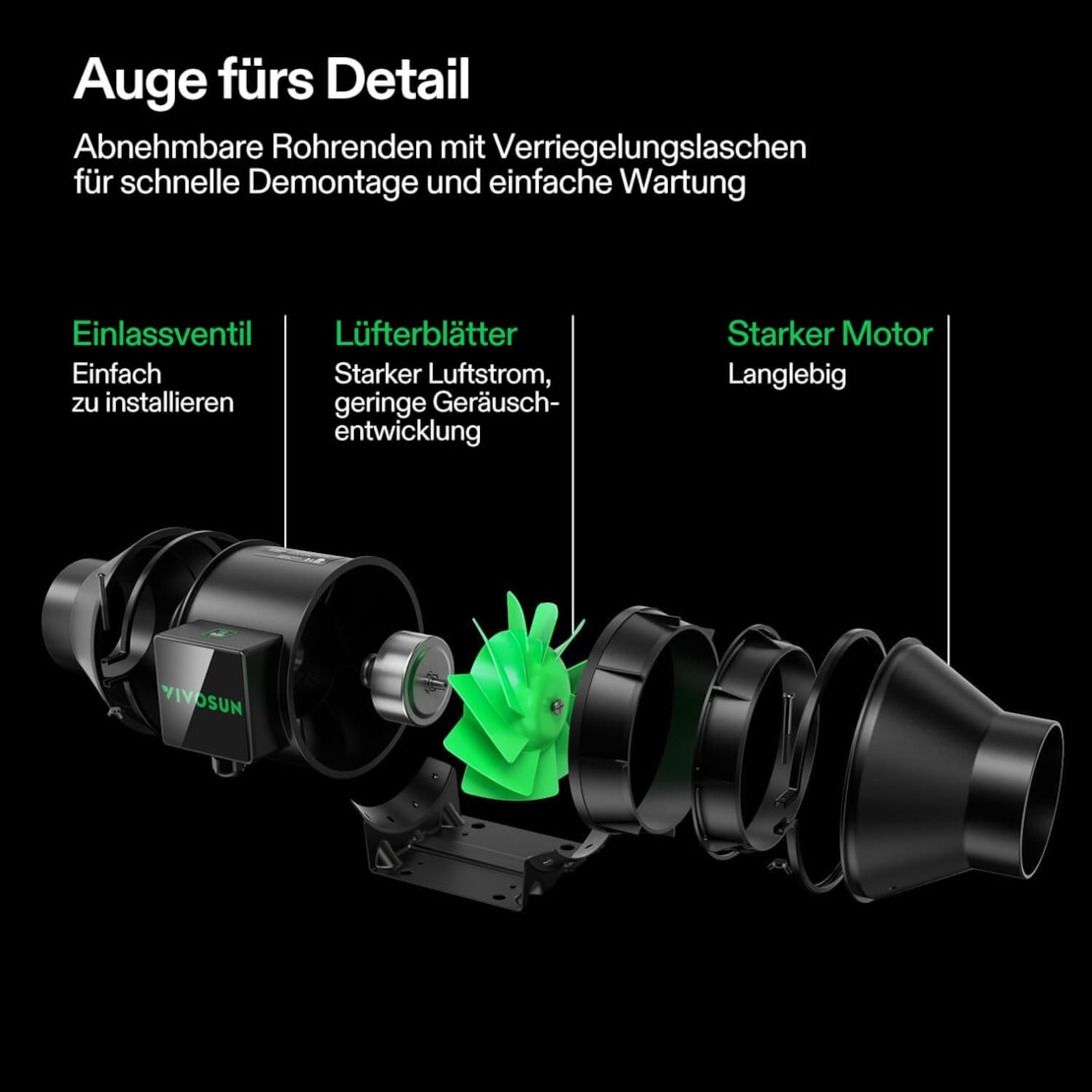 VIVOSUN AeroZesh G4 Smart Luftfiltration Kit 10 cm mit E12-Geschwindigkeitsregler