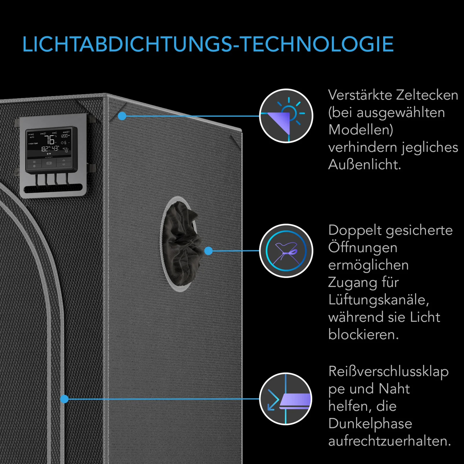 AC Infinity CLOUDLAB 899 Advance Grow Zelt 240x240x200 cm
